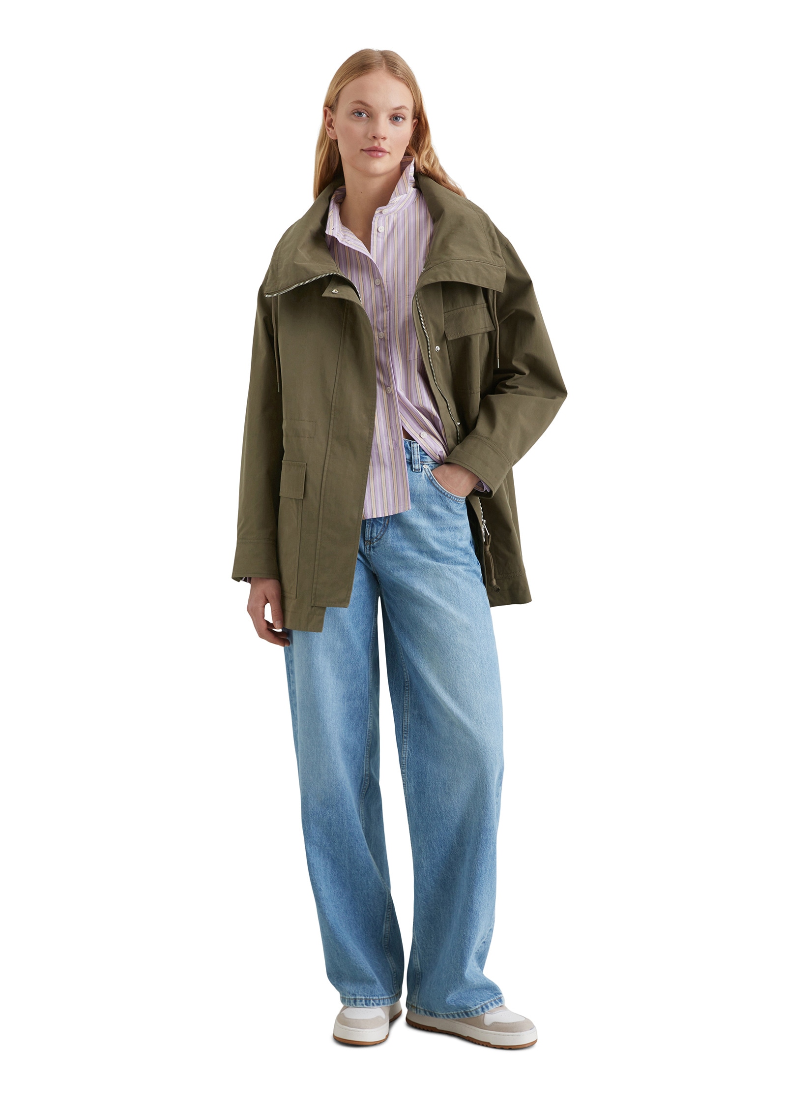 Marc O'Polo DENIM Kurzmantel »aus beschichtetem Cotton-Nylon«