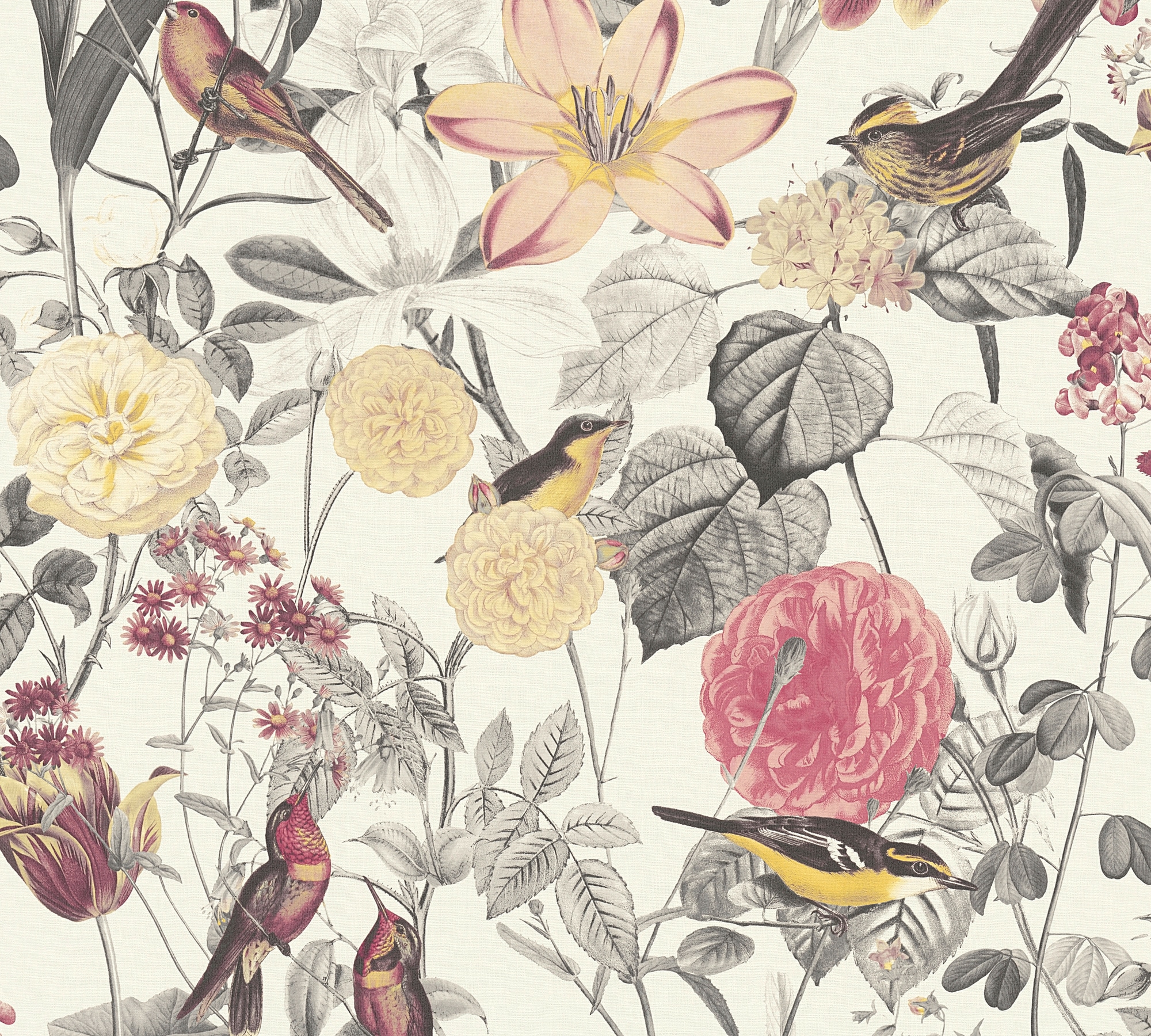 A.S. Création Vliestapete "Exotic Life tropisch floral natürlich" Wald botanisch floral leicht strukturiert Blumen-Tapete Floral Tapeten Wohnzimmer Schlafzimmer Küche Design Büro