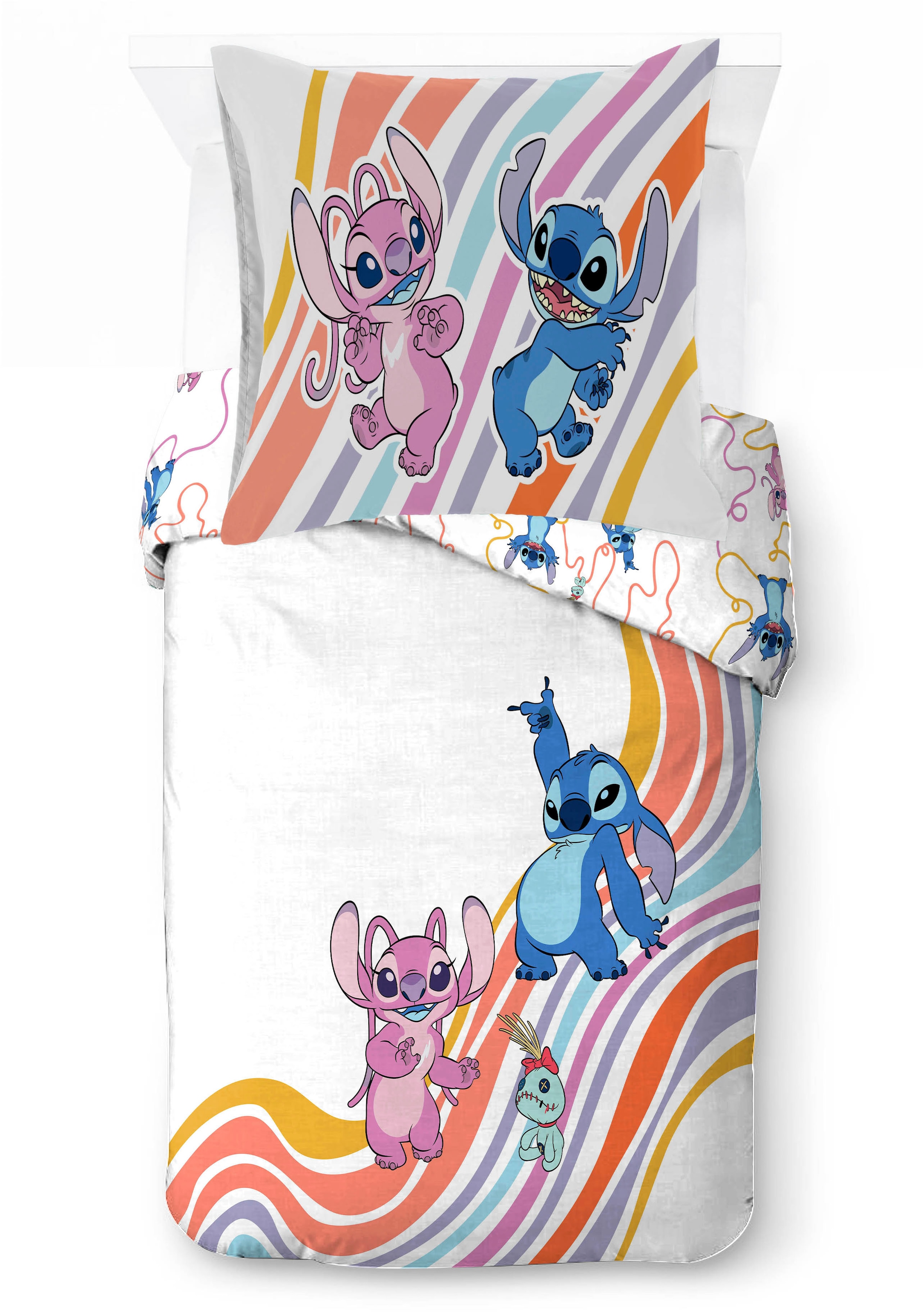 Disney Kinderbettwäsche "Disney Lilo & Stitch Bettbezug-Set 135x200 cm + Ki günstig online kaufen
