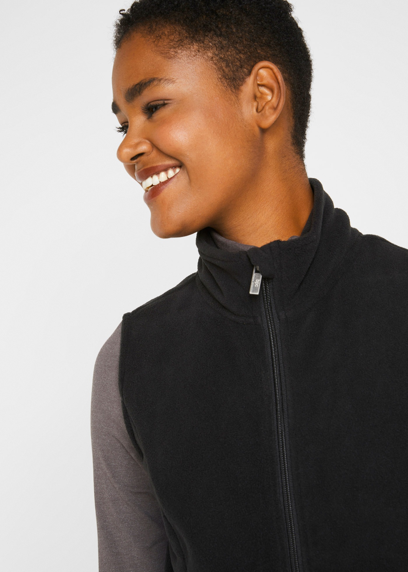 Thumbnail - bonprix Fleeceweste "Fleece-Weste mit Taschen" aus Fleece, mit Reißverschlusstaschen, mit Stehkragen, unifarben