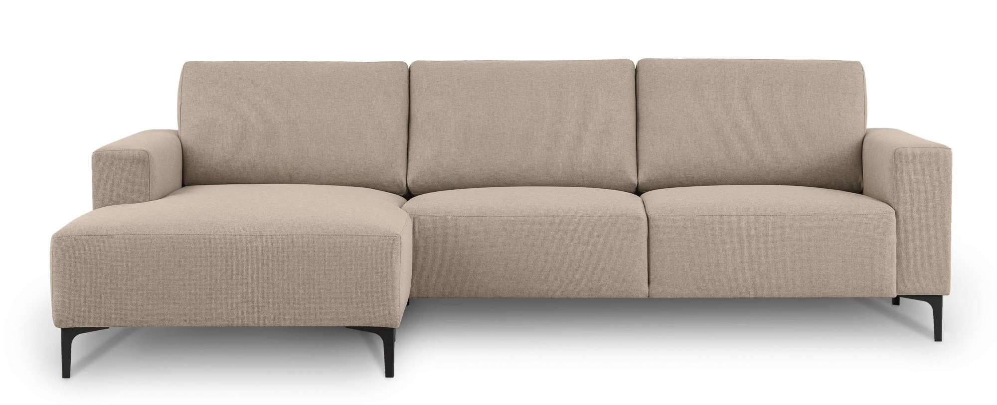 Home affaire Ecksofa »Tournon, L-Form, Breite 262 cm, Webstoff, Chenille«, Designsofa im nordischen Stil, Wellenunterfederung, Metallfüße