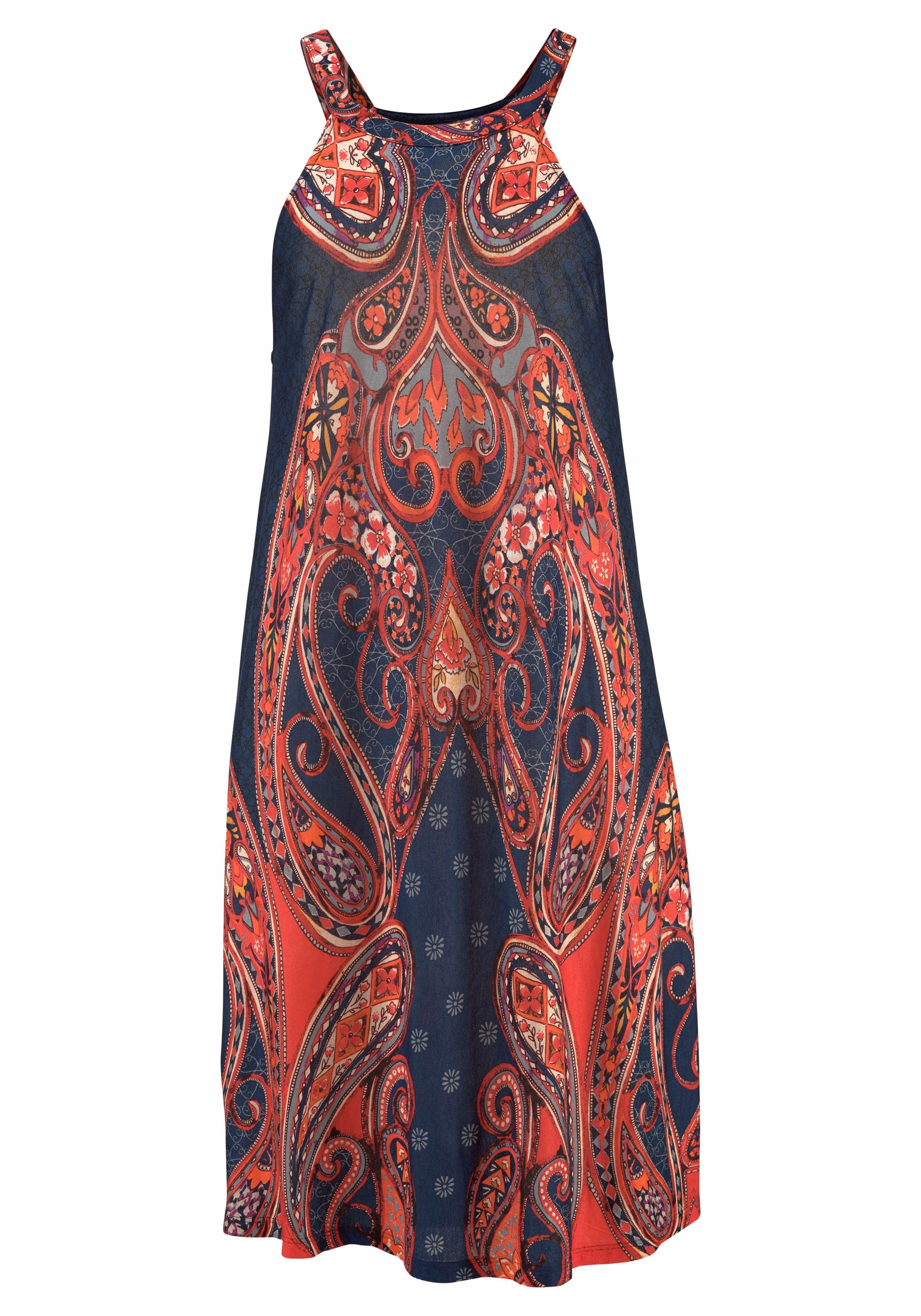 LASCANA Jerseykleid, mit Alloverprint, lockeres Sommerkleid, Minikleid, Str günstig online kaufen