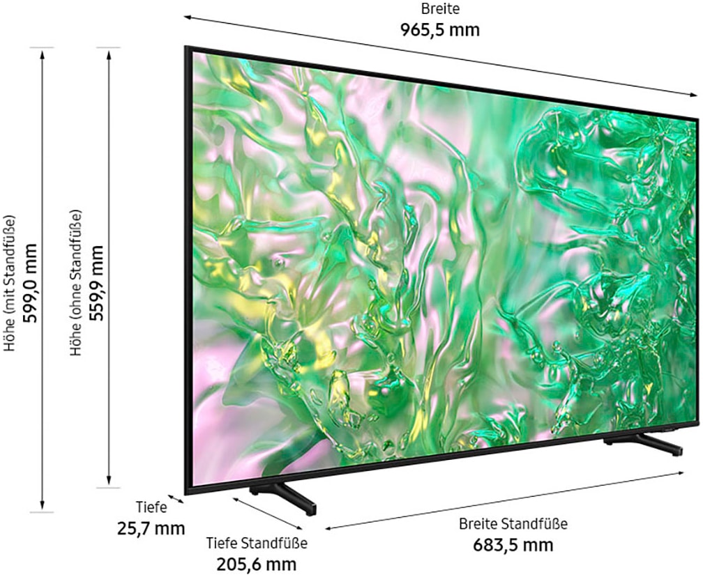Samsung LED-Fernseher »GU43DU8079U«, 4K Ultra HD, Smart-TV, Crystal UHD, Q-Symphony, Dolby Surround Sound, Triple Tuner, Smart-Hub