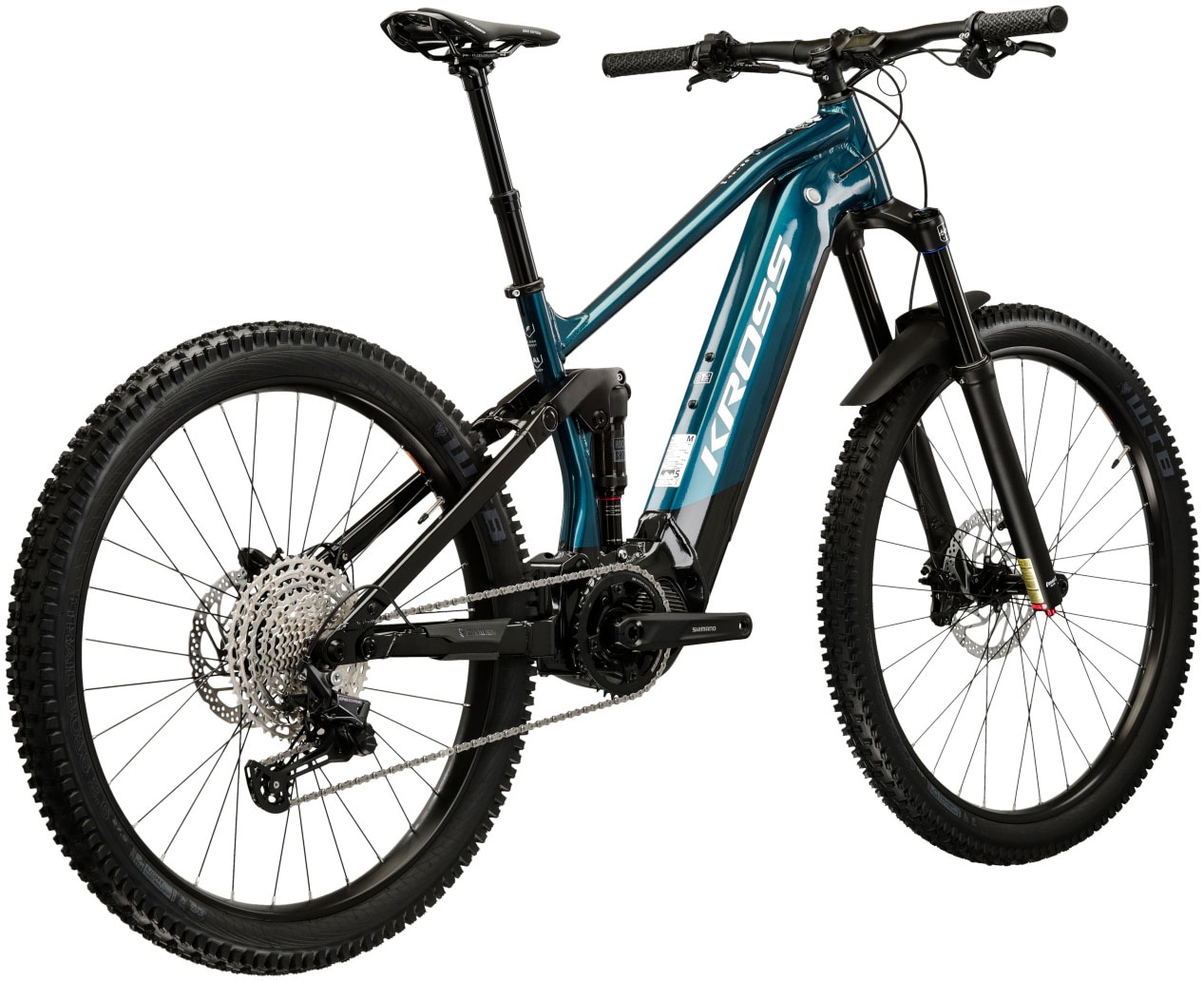 Kross E-Bike »KROSS E-MTB Grist Boost 2.0 630 29" türkis 12 Gänge«, 12 Gang, Shimano, DEORE M6100, Mittelmotor 250 W