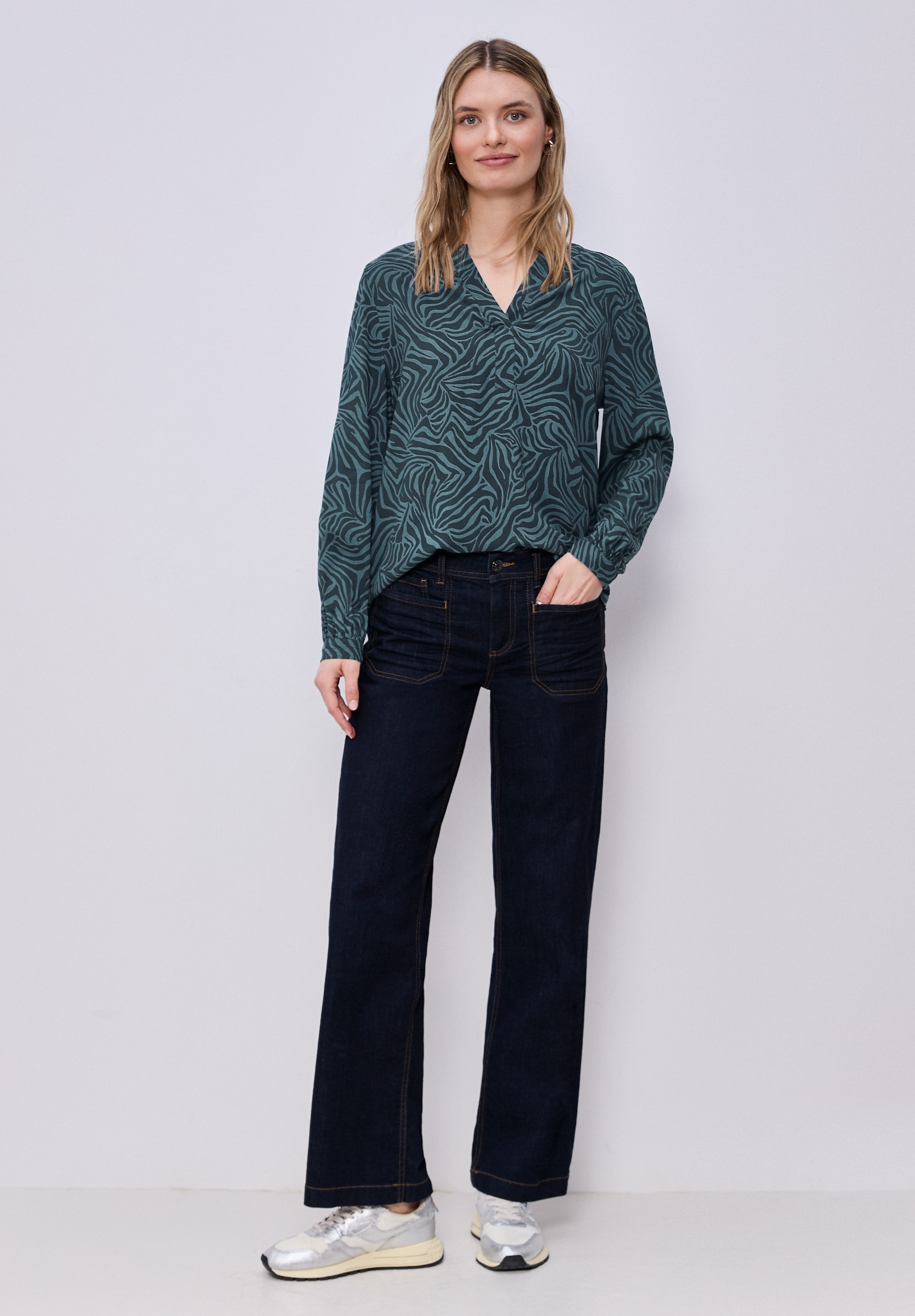 STREET ONE Langarmbluse aus softer Viskose