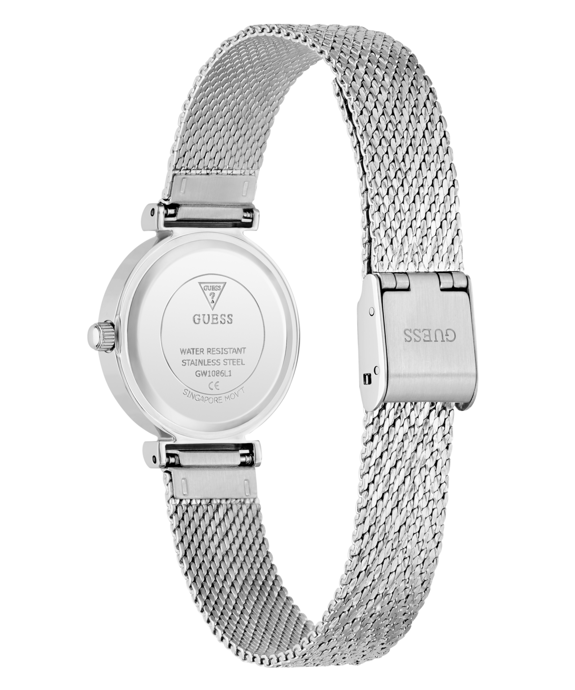 Guess Quarzuhr »LOUISA« Armbanduhr, Damenuhr, Edelstahlarmband, analog