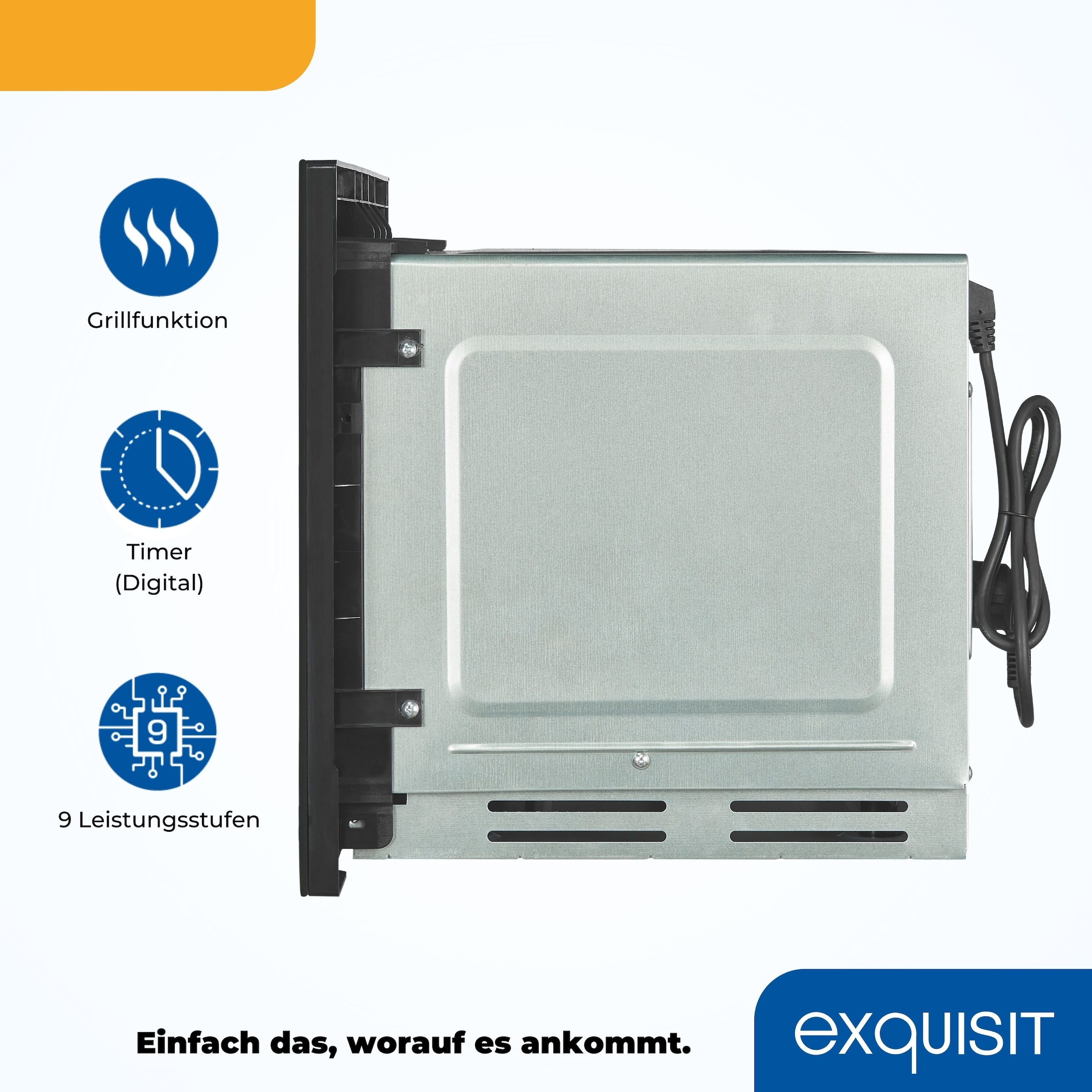 exquisit Einbau-Mikrowelle »EMW25-G-020«, Grill-Mikrowelle, 1450 W