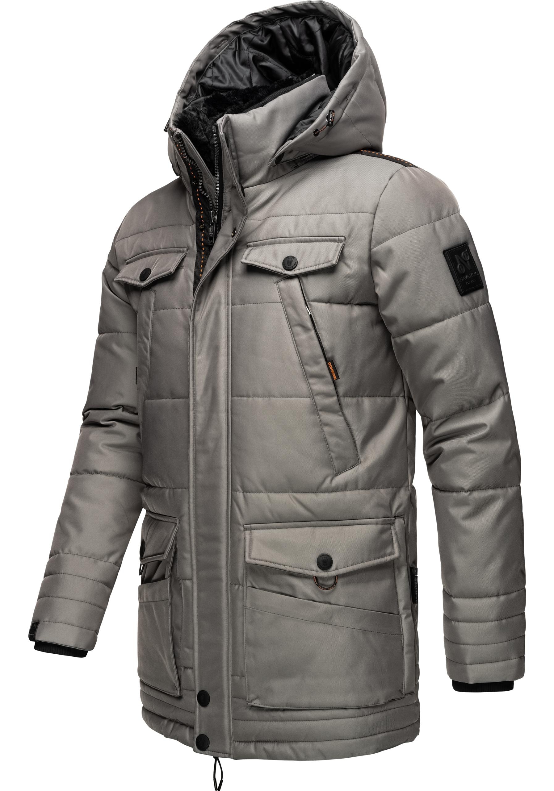 Navahoo Winterjacke »Luaan«, mit Kapuze, stylischer Wintermantel mit abnehmbarer Kapuze