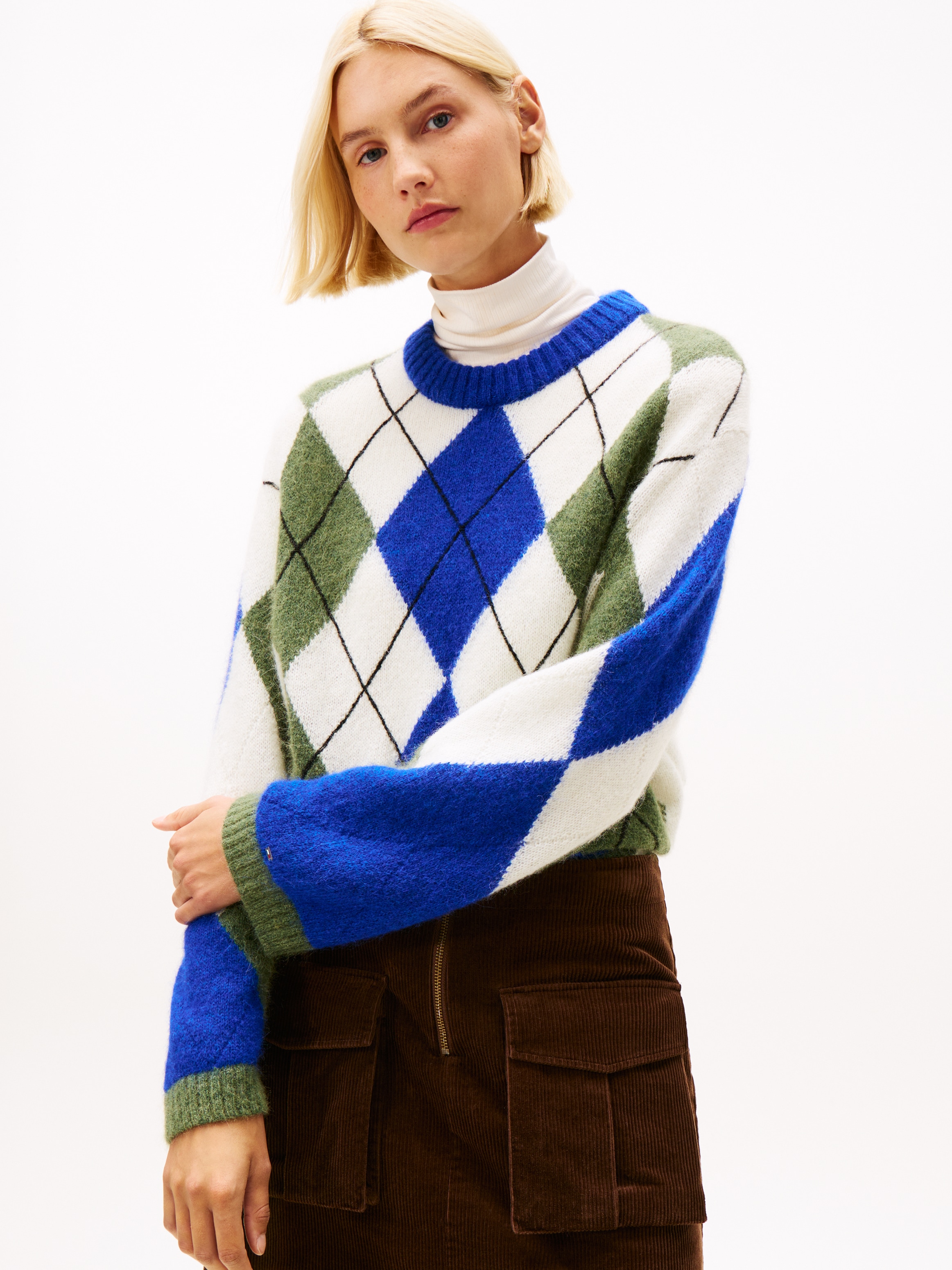 Tommy Hilfiger Strickpullover "ALPACA BLEND ARGYLE C-NK LS SWT" günstig online kaufen