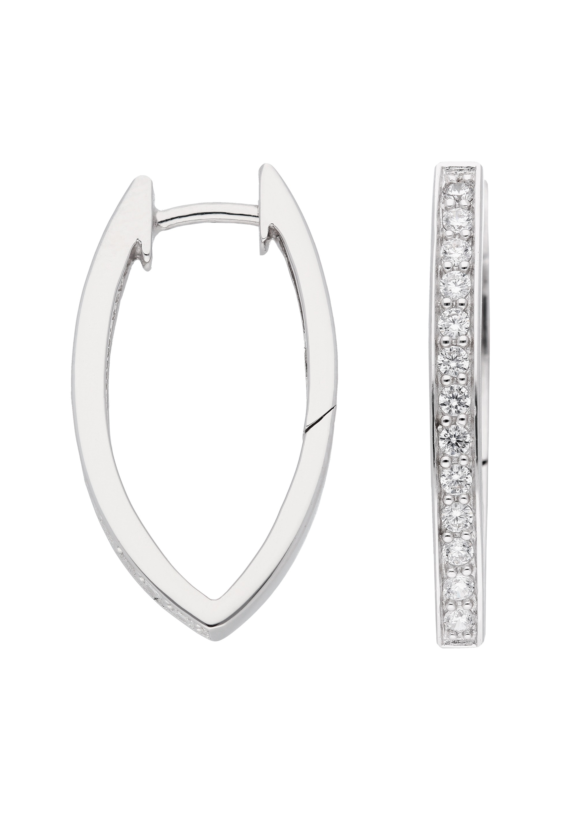 Adelia´s Paar Ohrhänger »925 Silber Ohrringe Creolen mit Zirkonia« mit Zirkonia Silberschmuck für Damen