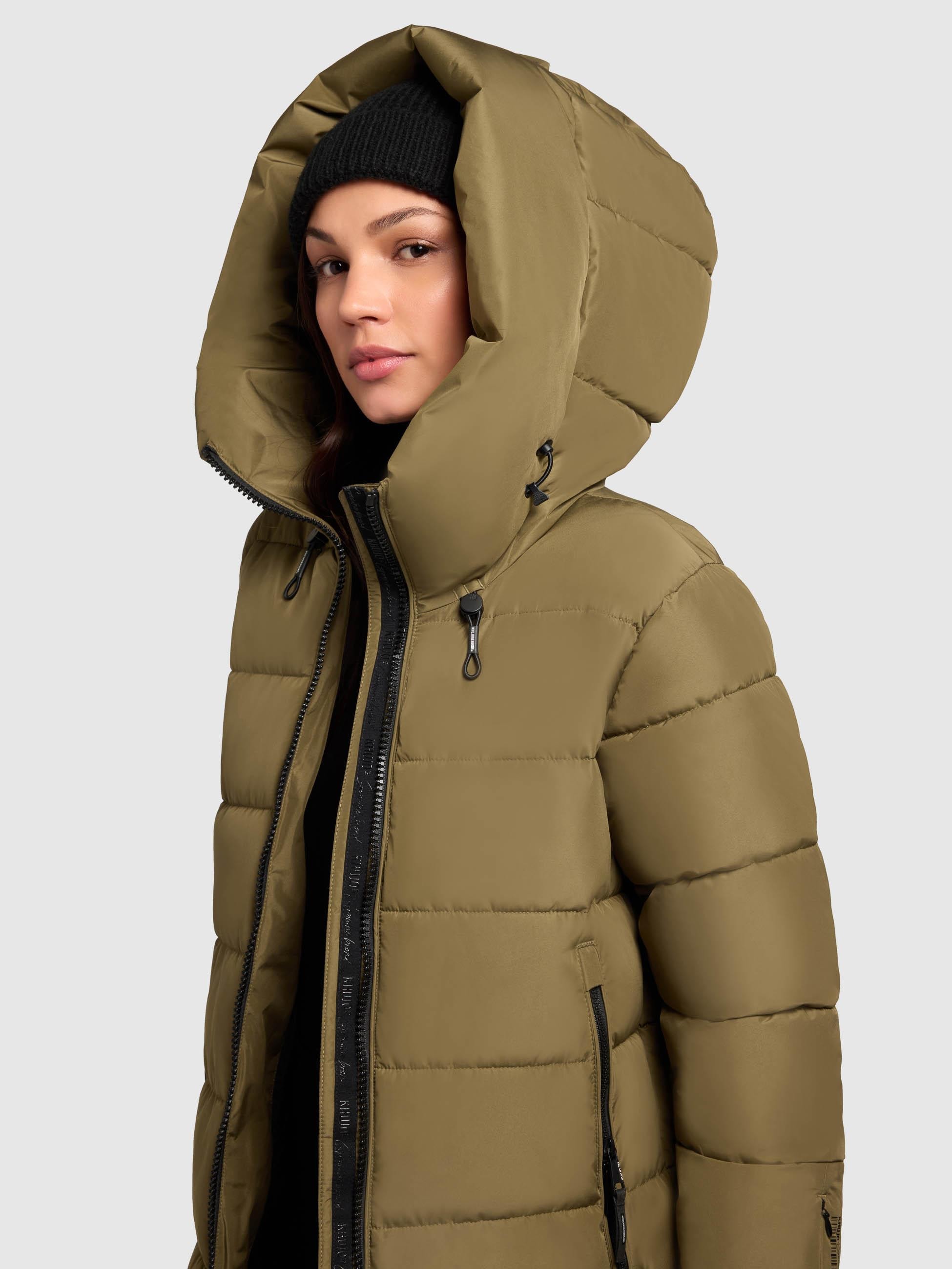 khujo Steppmantel »Jilias5-YM«, warmer Damen Wintermantel mit Kapuze und großen Taschen