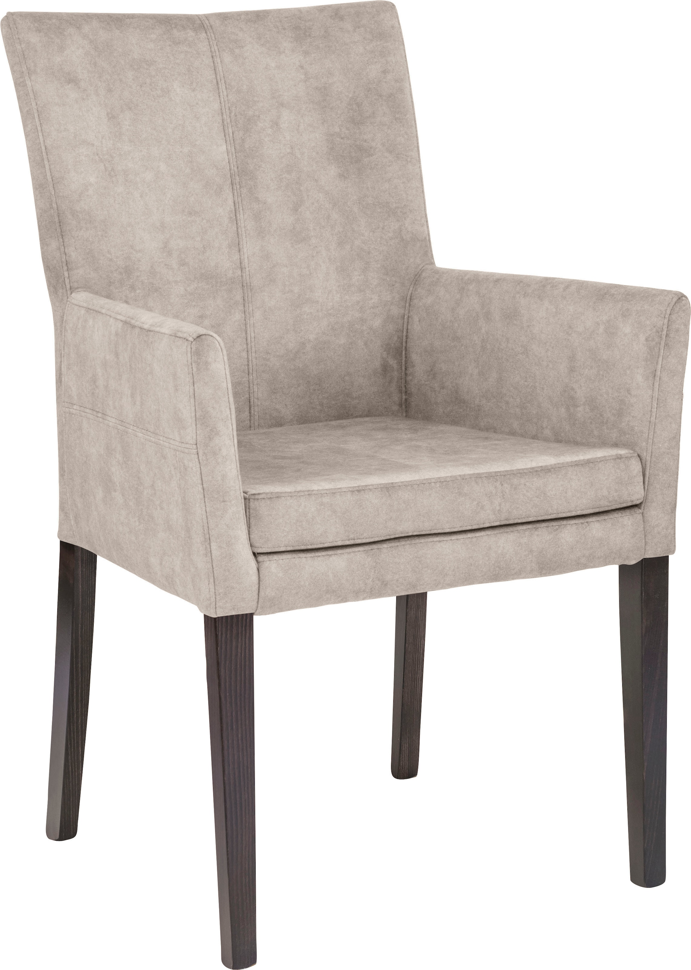 Home affaire Armlehnstuhl "Aspen" () Beine aus massiver Buche, wengefarben günstig online kaufen