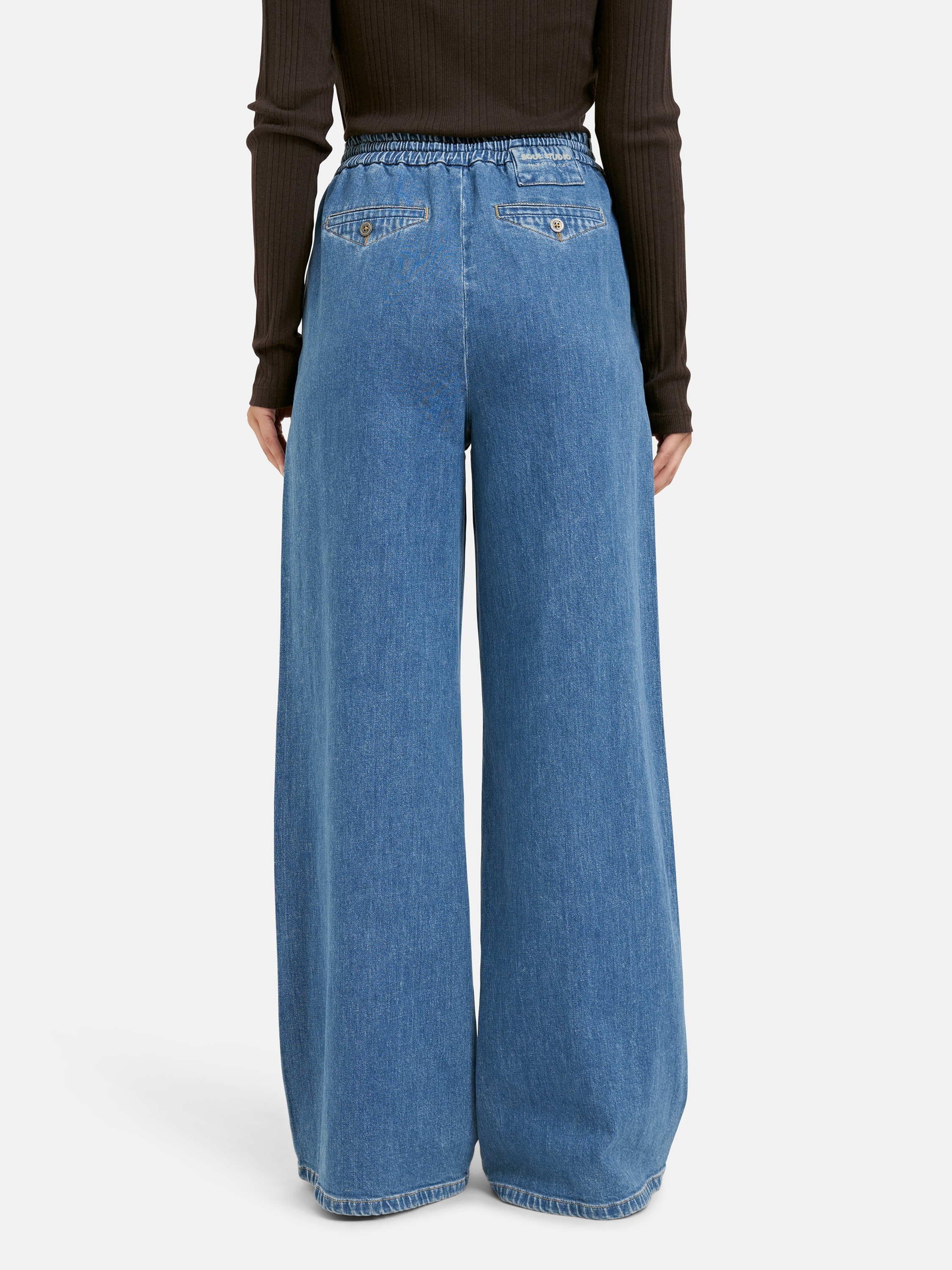 Smith & Soul Weite Jeans mit Elastikbund