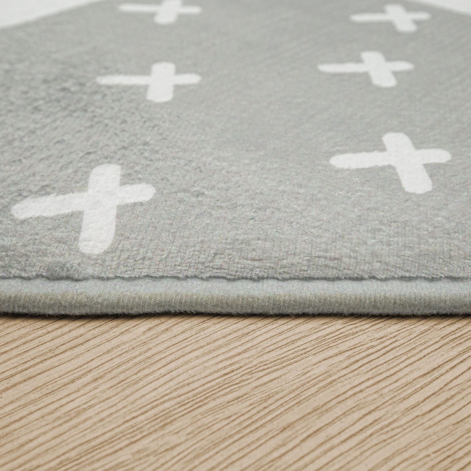 Paco Home Kinderteppich »Chicos 554«, rund, 2 mm Höhe, gewebt, Patchwork Design, mit Schriftzug & Regenbogen oder Sternen