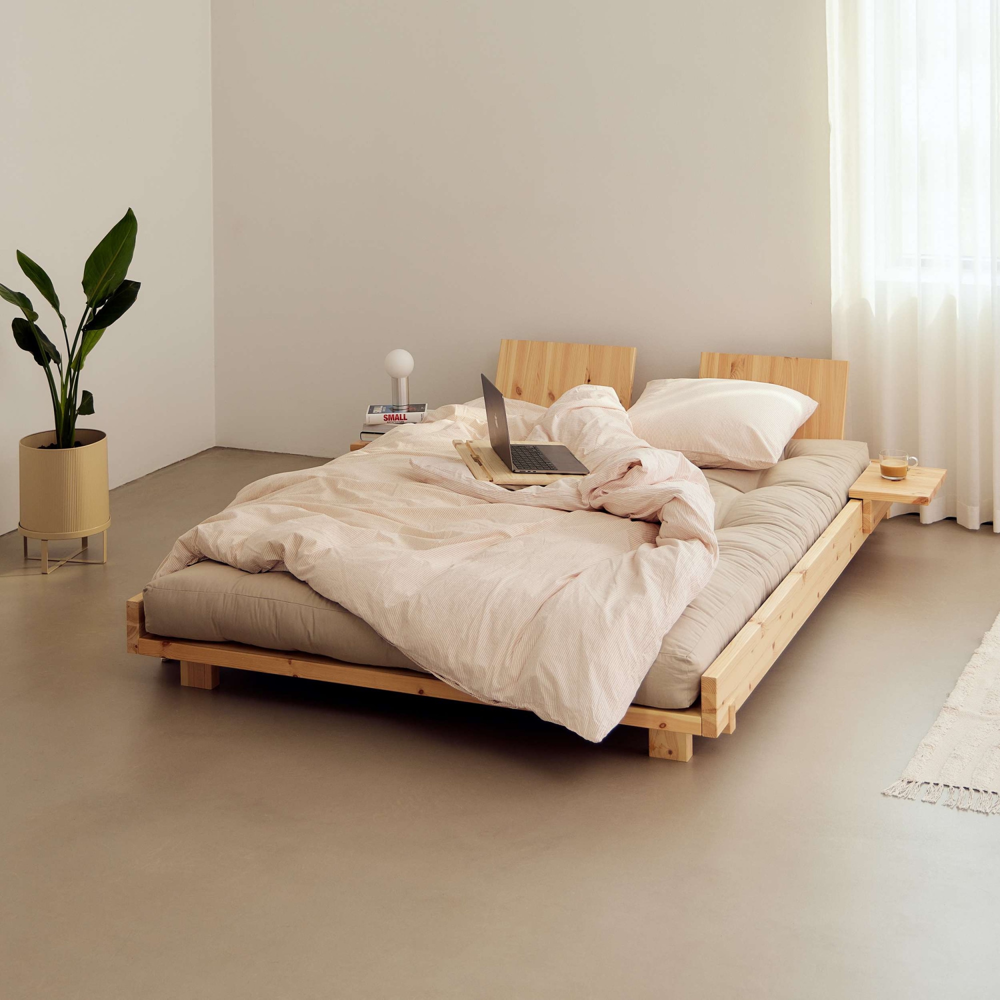 Karup Design "Social Bed, ohne Matratze, FSC-zertifiziertes Massivholz" wahlweise mit oder ohne verstellbares Zubehör, Bett in mehreren Größen