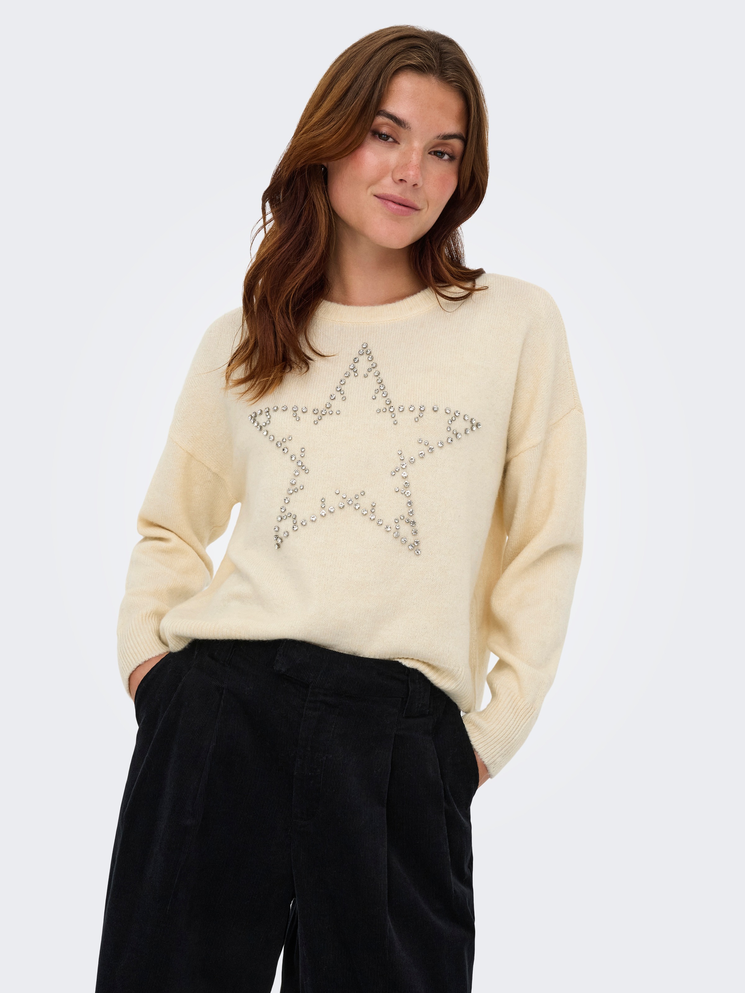 ONLY Strickpullover "ONLRENATA LS O-NECK BLING KNT" günstig online kaufen