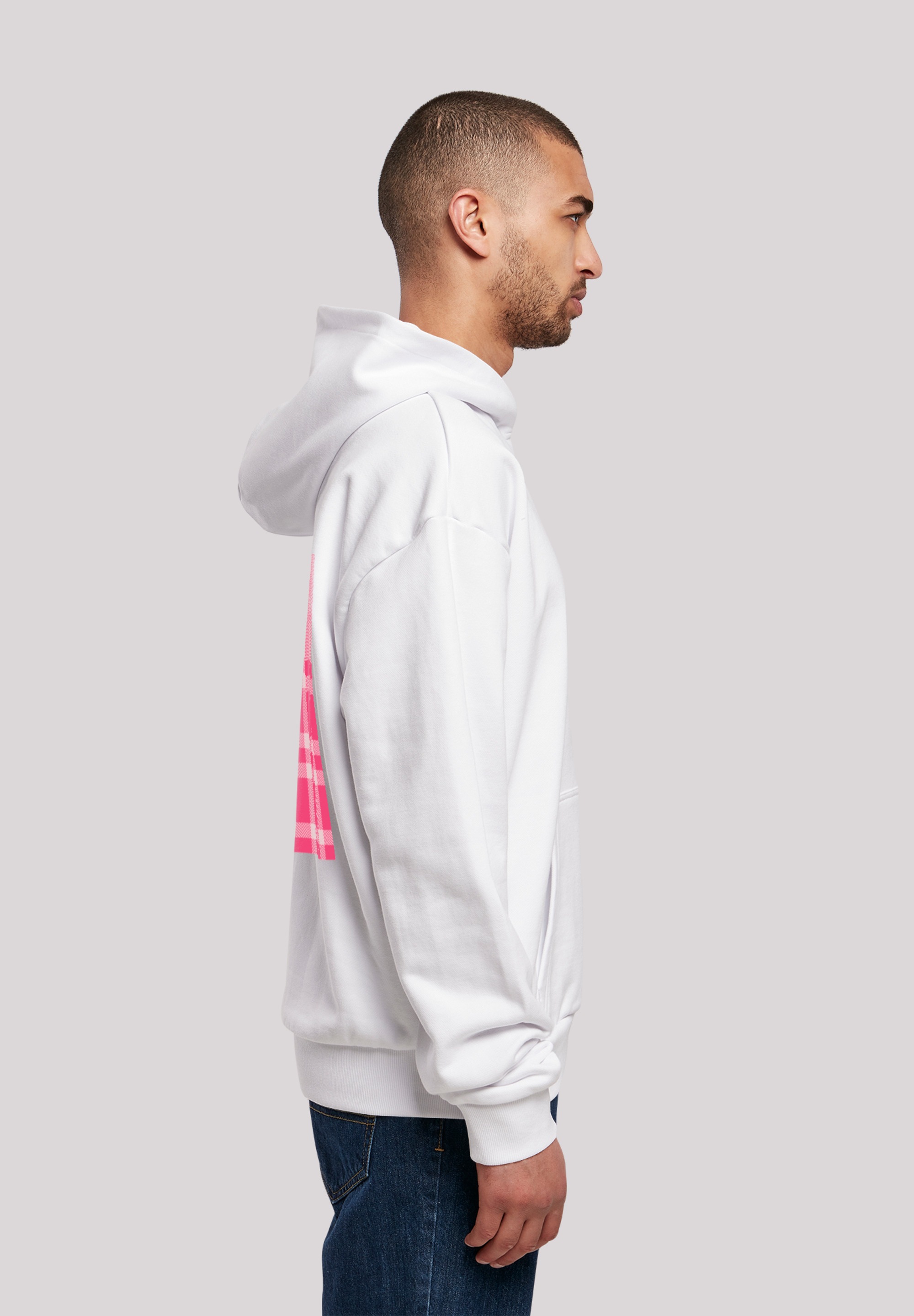 F4NT4STIC Kapuzenpullover »Karo Pink«, Print