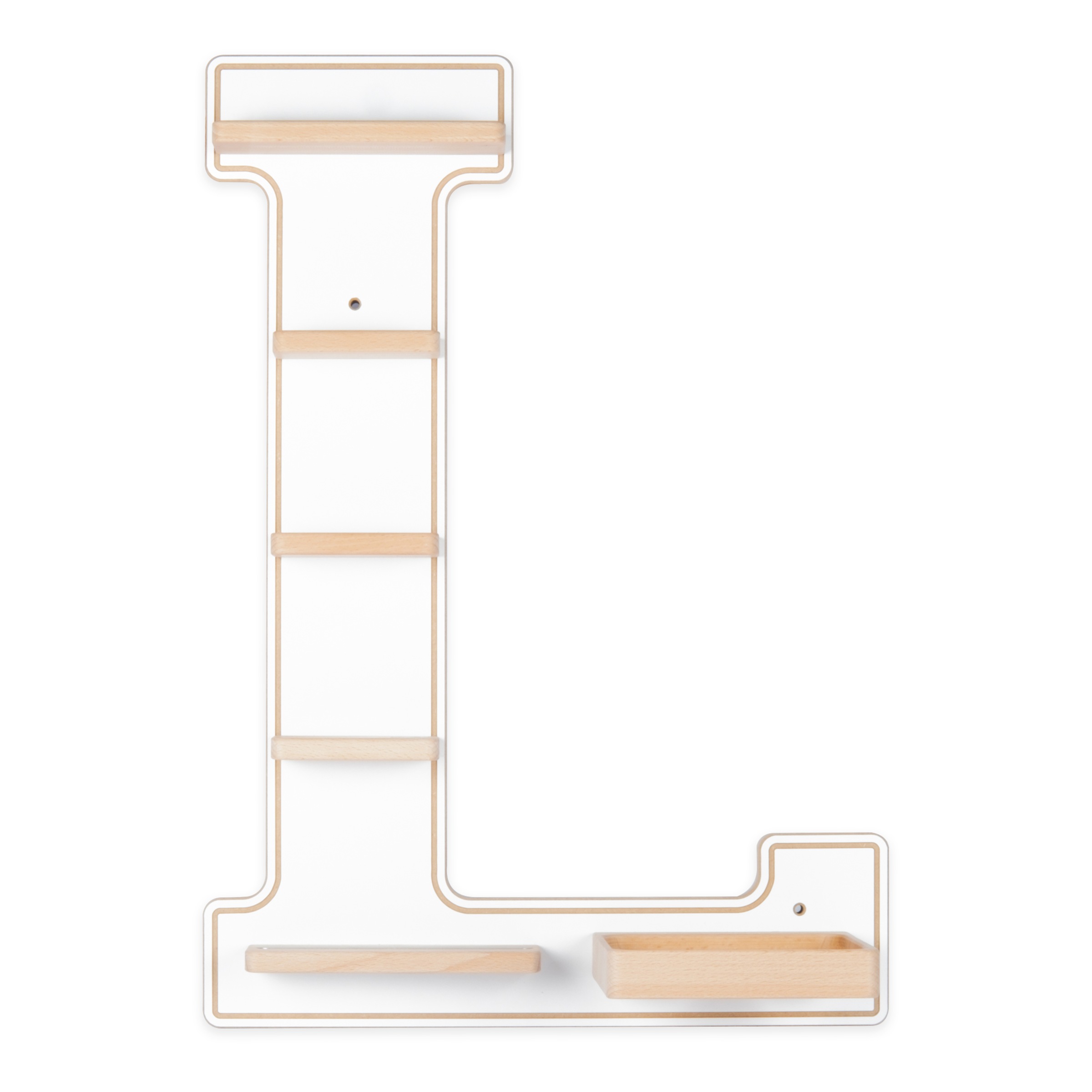 Boarti Wandregal "Holz Regal Buchstabe L für Toniebox Tonies Figuren" 1 Stk günstig online kaufen