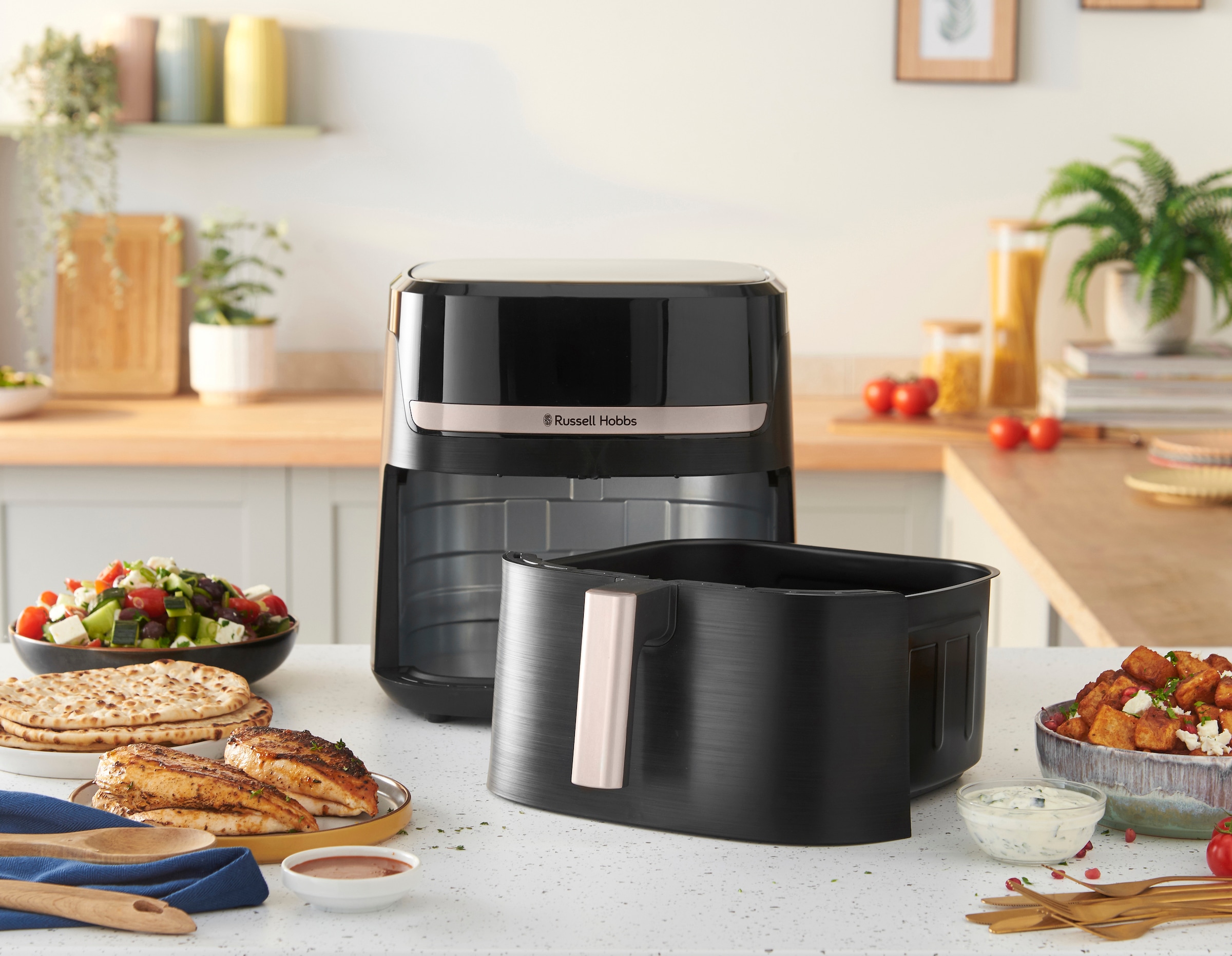 RUSSELL HOBBS Heißluftfritteuse »27630-56 SatisFry, 8,3 L«, 1800 W, Airfryer–wenig oder kein Öl erforderlich, 9 Programme, 8,3 L