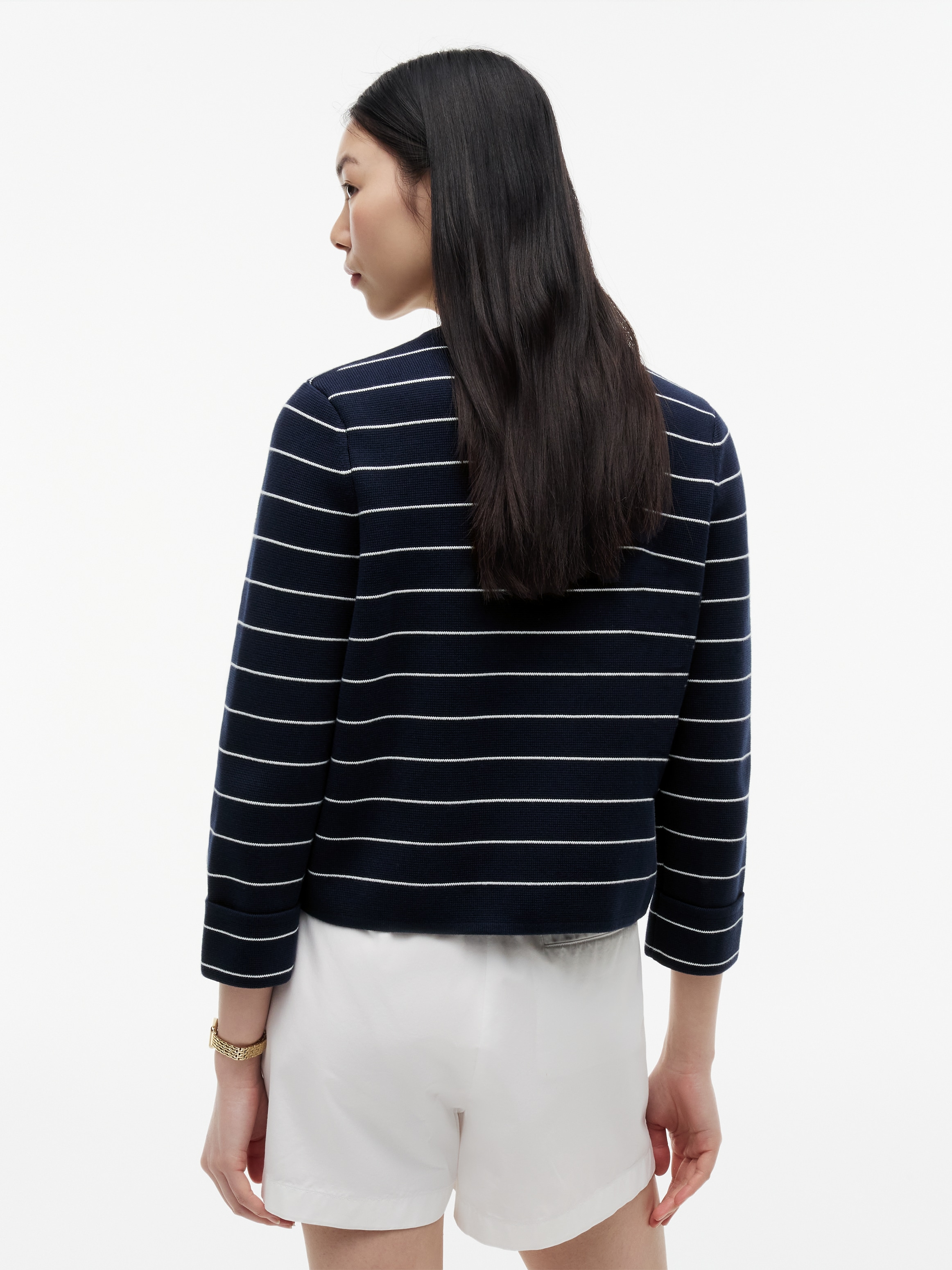 Tommy Hilfiger Strickjacke »GOLD BUTTON LS CARDI« Baumwolle, goldfarbene Knöpfe