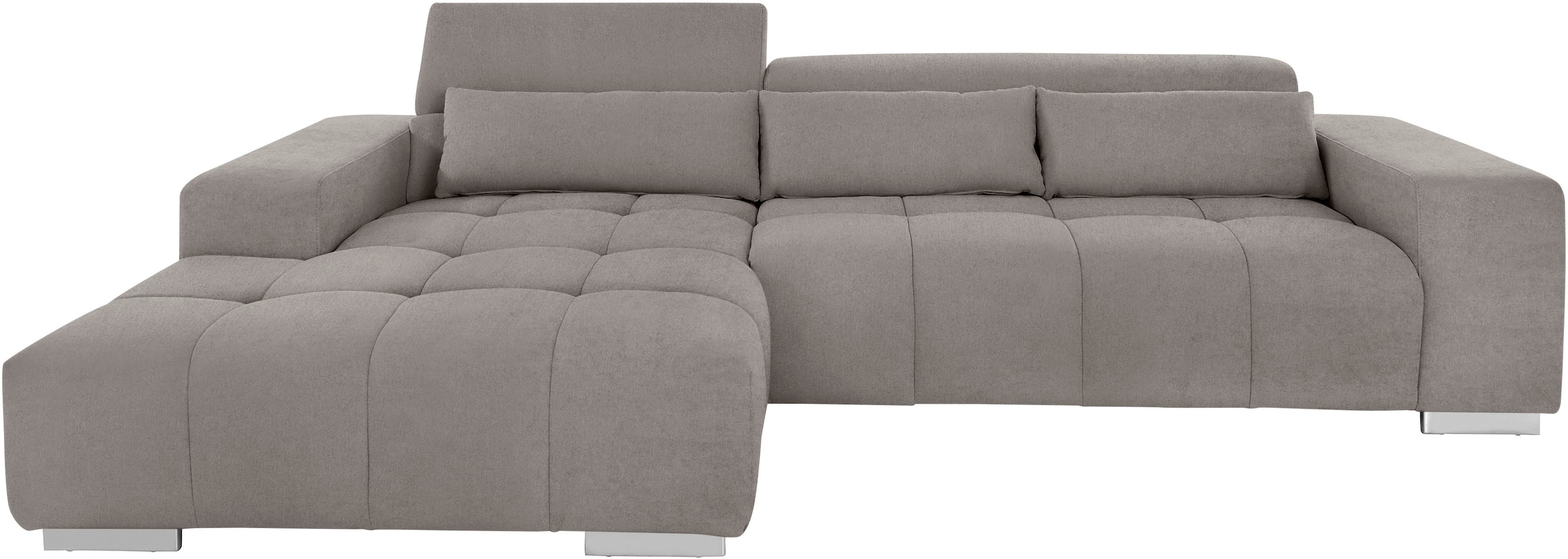 COTTA Ecksofa »Orion L-Form«, mit Kopfteilverstellung & 3 Nierenkissen