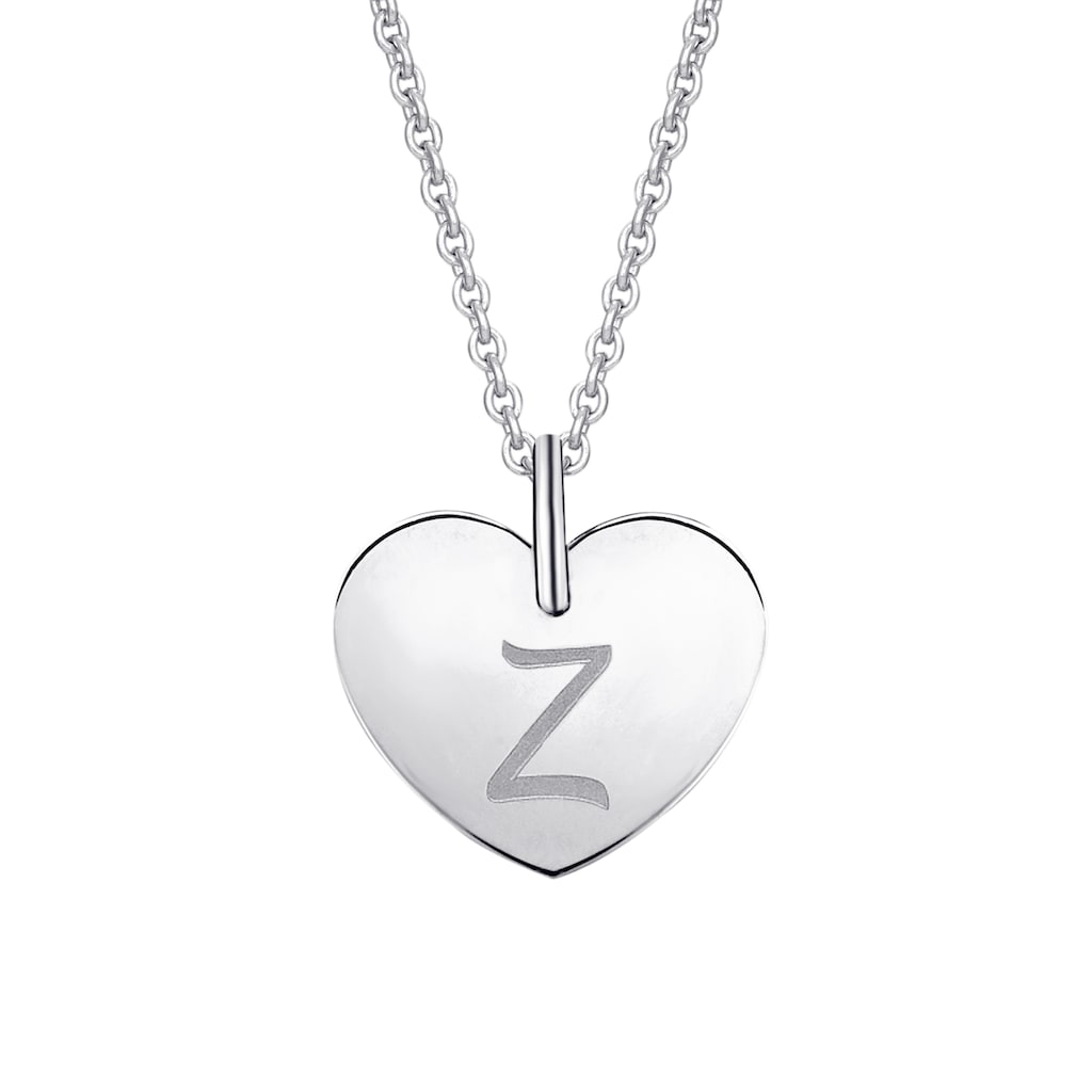 ONE ELEMENT Kettenanhänger »Herz mit Gravur Z Buchstaben Anhänger aus 333 Weißgold« Damen Gold Schmuck Herz mit Gravur Z JN10411 ONE ELEMENT Kettenanhänger »Herz mit Gravur Z Buchstaben Anhänger aus 333 Weißgold« Damen Gold Schmuck Herz mit Gravur Z JN10411