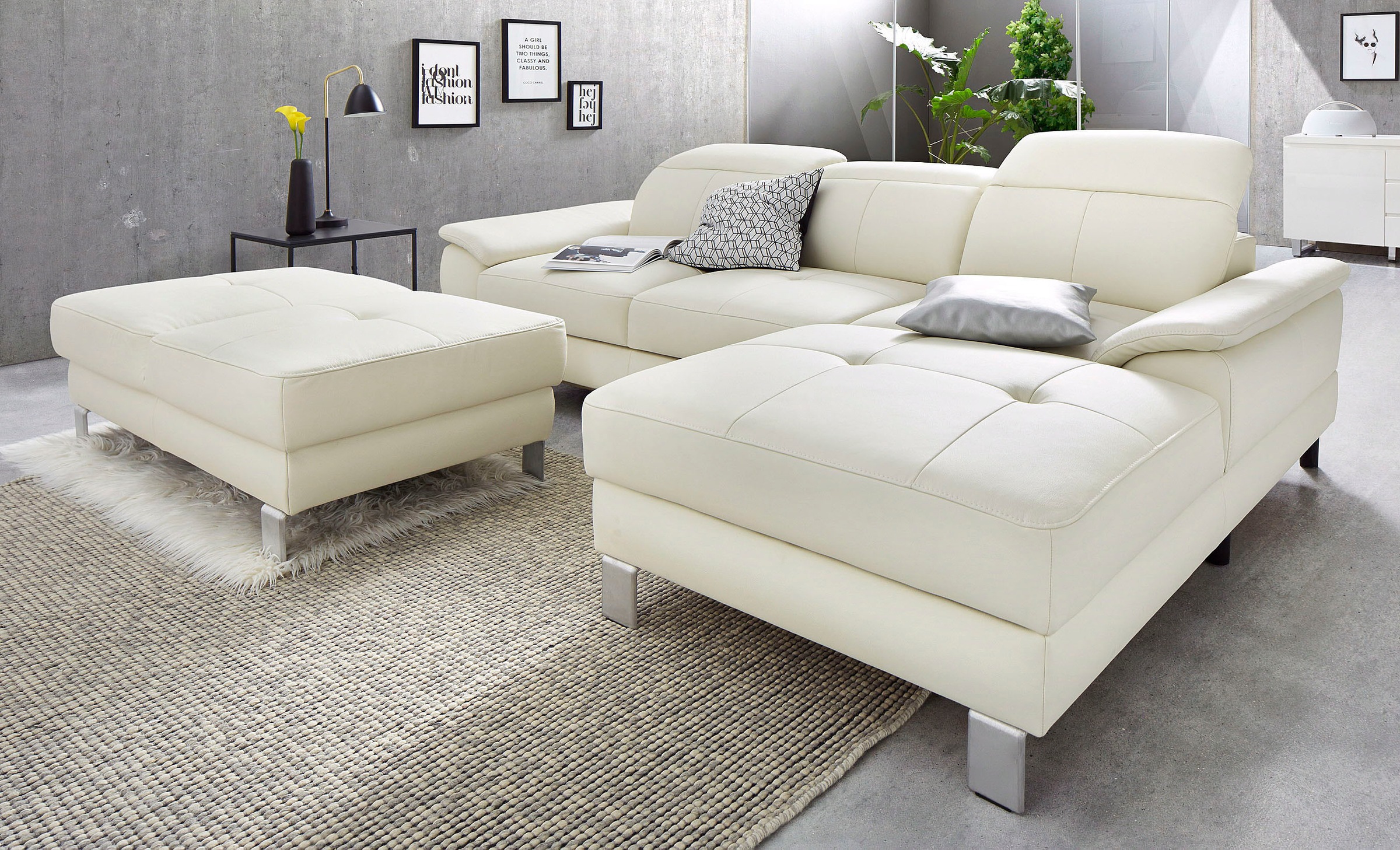 exxpo - sofa fashion Hocker »Mantua 2 Bankhocker, tolle Verarbeitungsdetails, modern und elegant«