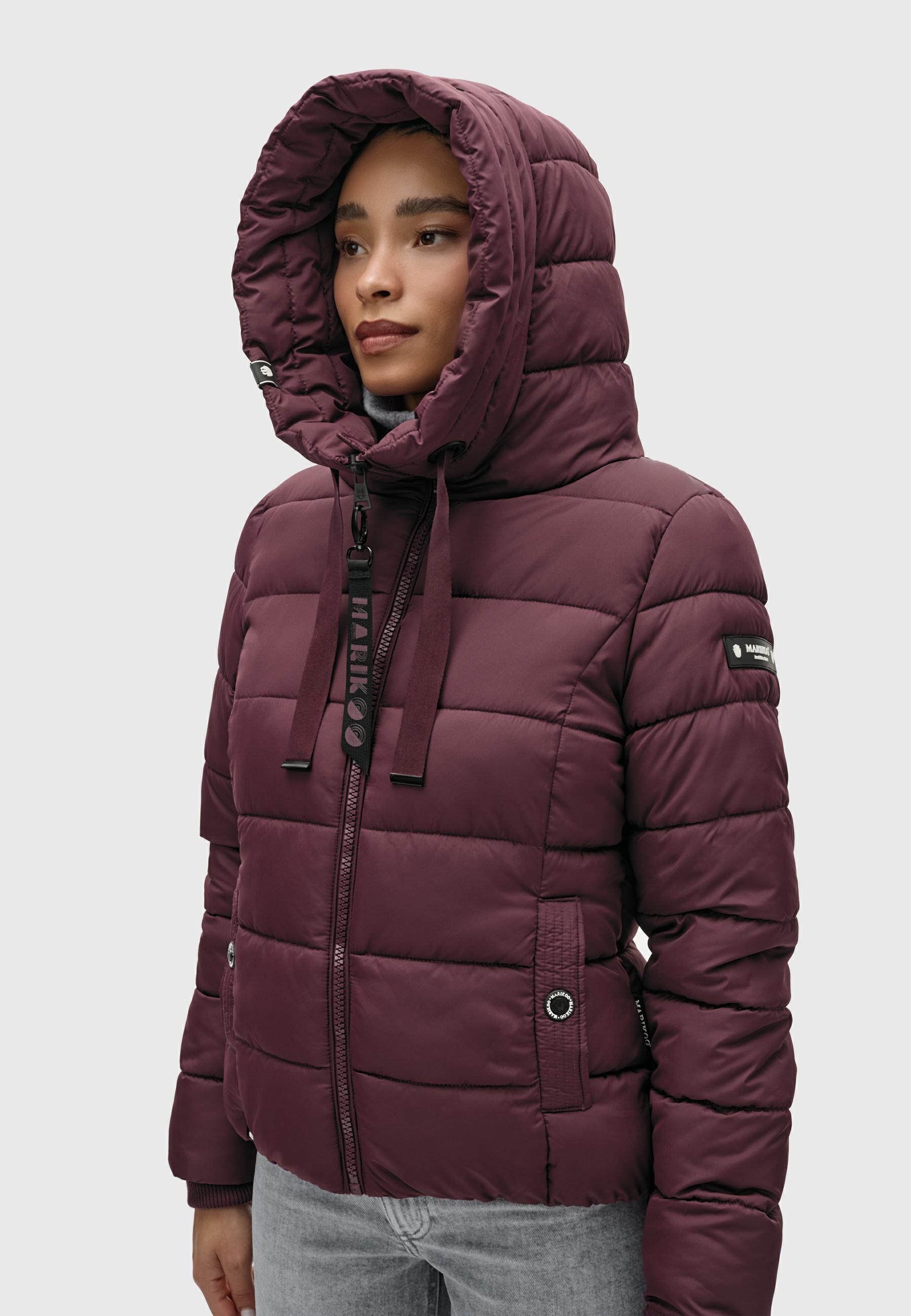 Marikoo Steppjacke »Amayaa-1« mit Kapuze Gesteppte Damen Jacke mit großer Kapuze