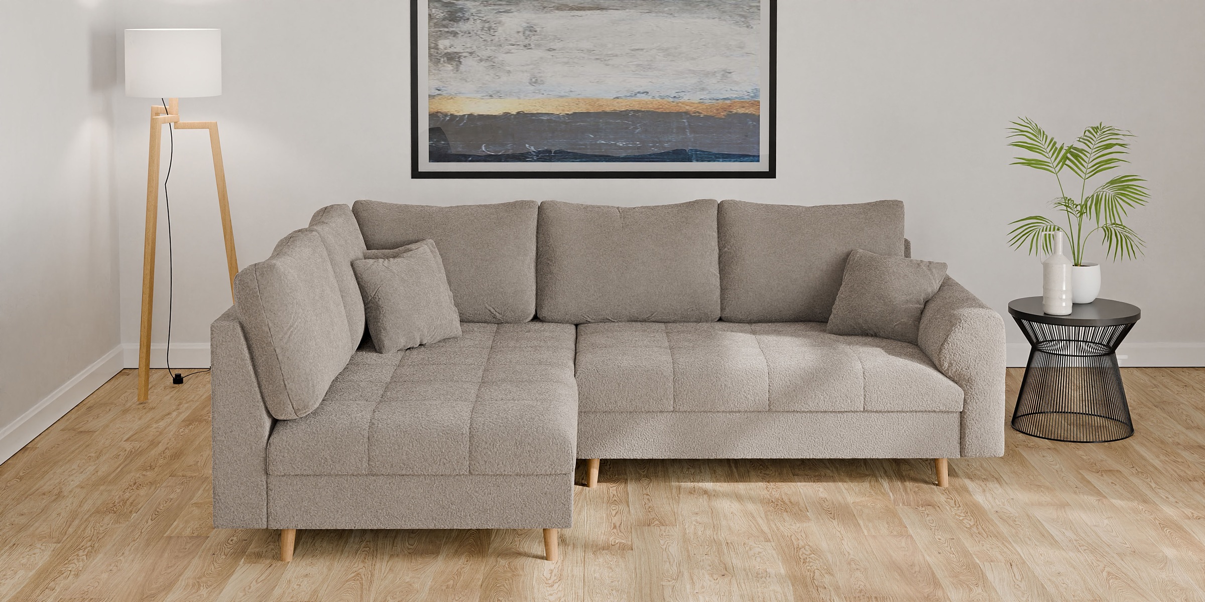 Home affaire Ecksofa "CHARRE L-Form mit Ottomane, Maße B/T/H: 231/161/81 cm günstig online kaufen
