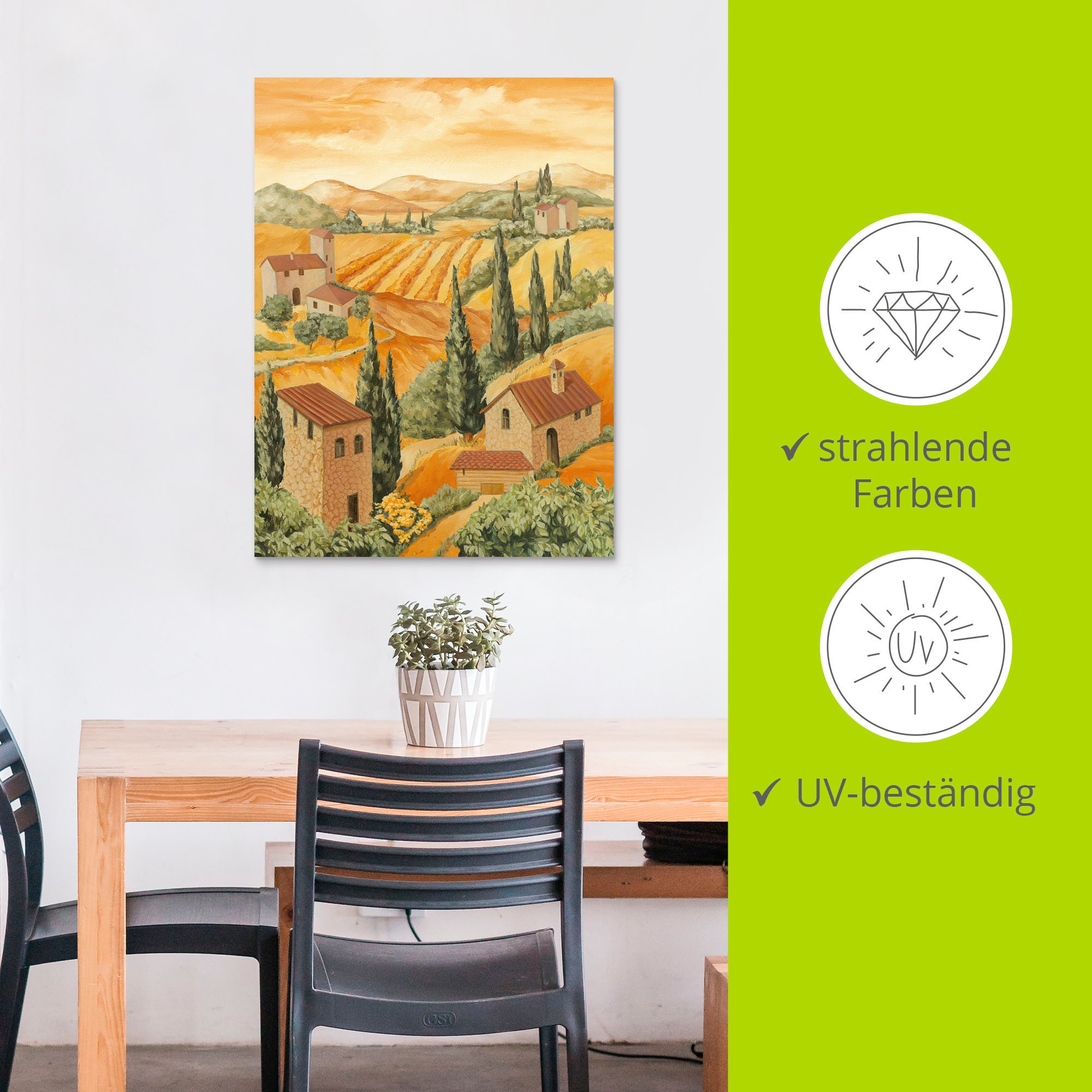 Artland Wandbild »Italien Toscana«, Europa, (1 St.), als Alubild, Outdoorbild, Leinwandbild, Poster in verschied. Größen
