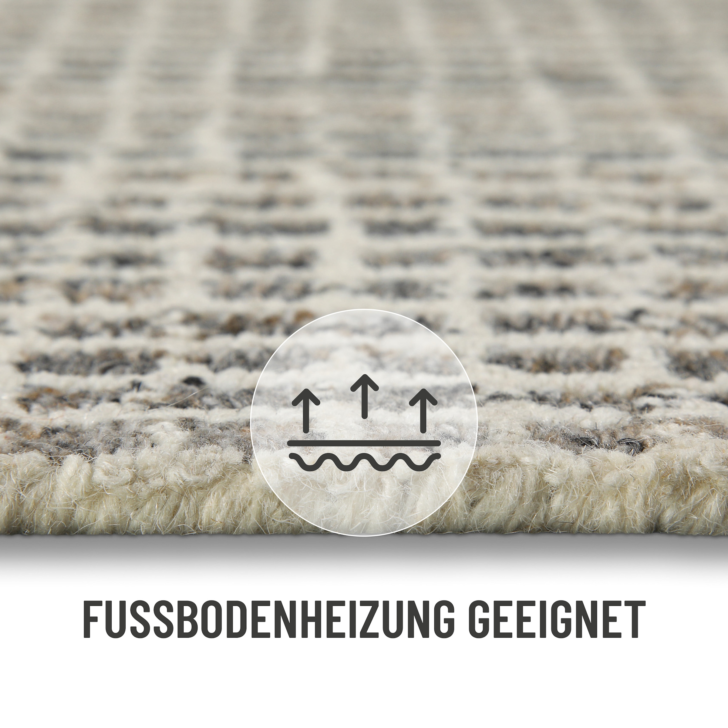 Wecon home Teppich »Hamptons FOURTEEN«, rechteckig, 10 mm Höhe, Läufer, Fasermix, Kurzflor, Wohnzimmer, Schlafzimmer, elegant, Karo