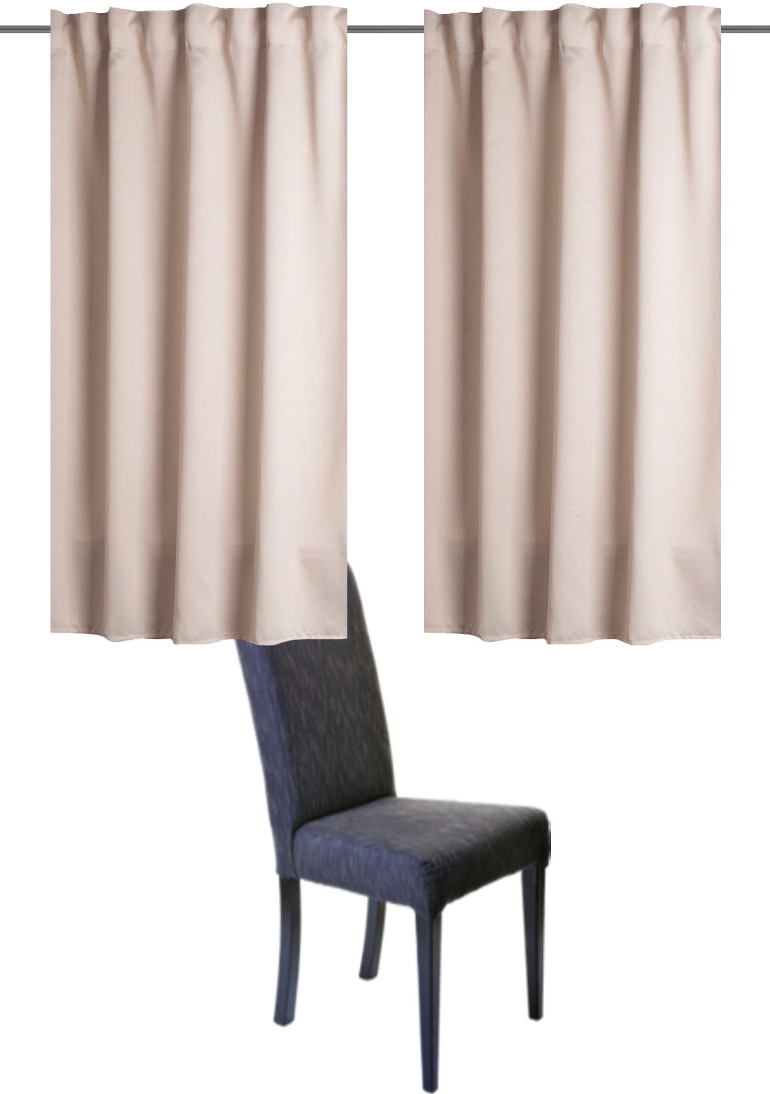 Home Basics Vorhang "BLACKY" Multifunktionsband 2 Stk. tlg. 2er Pack Kombib günstig online kaufen
