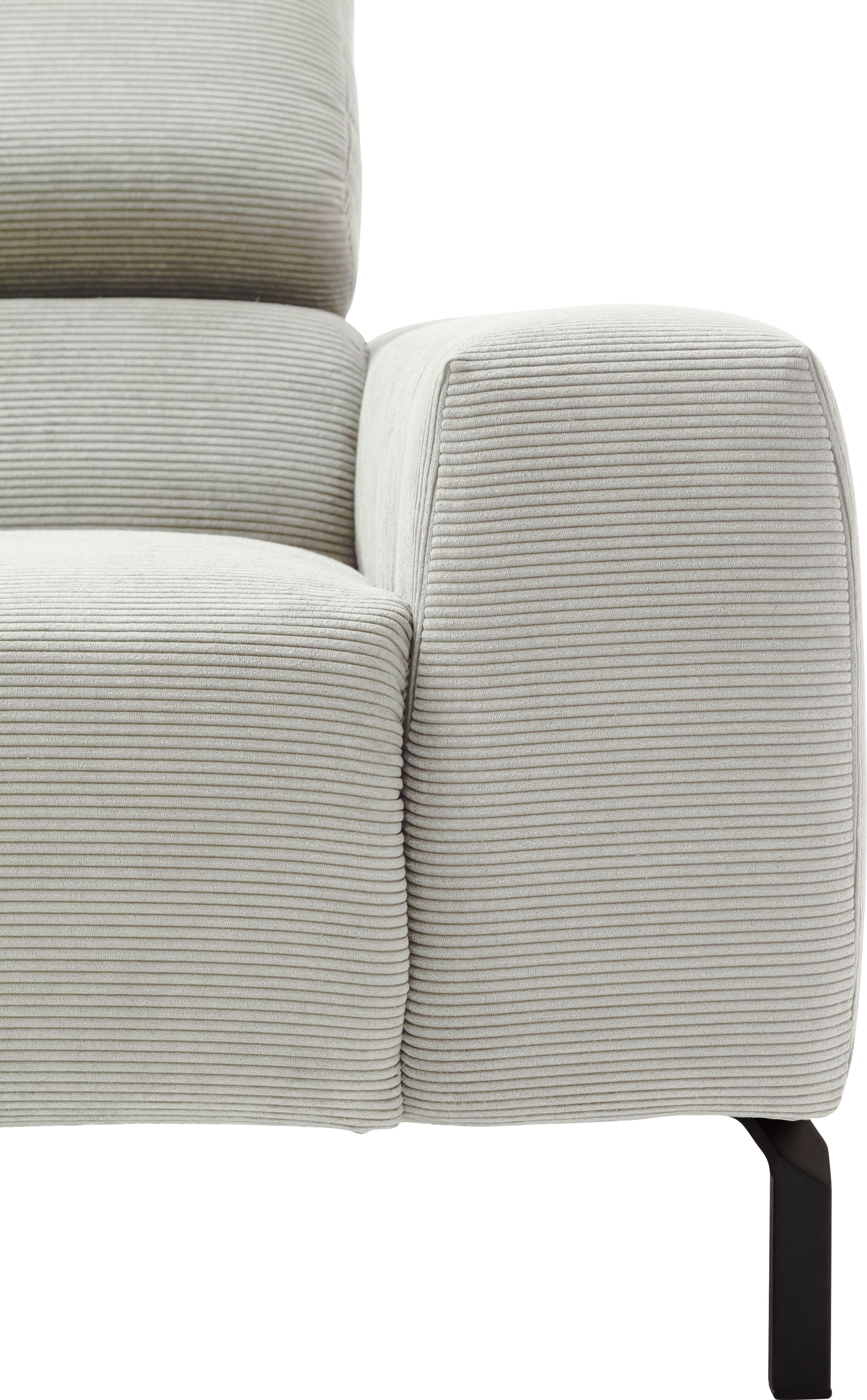 Places of Style Ecksofa »Cleveland, L-Form, incl. Kopfteilverstellung, Breite 276 cm«, wahlweise elektrischer Sitzvorzug