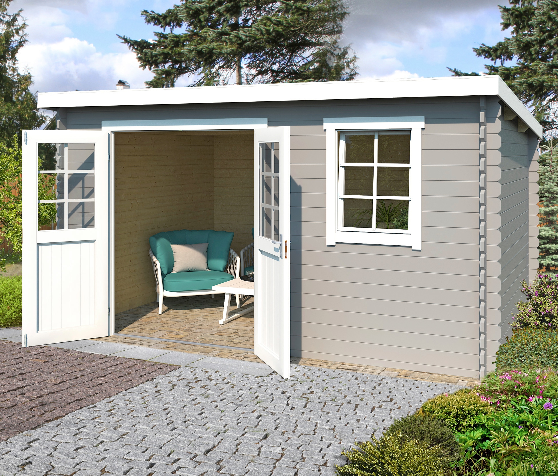 LASITA MAJA 1100000002199 "Amira 275" Blockbohlenhaus 28mm