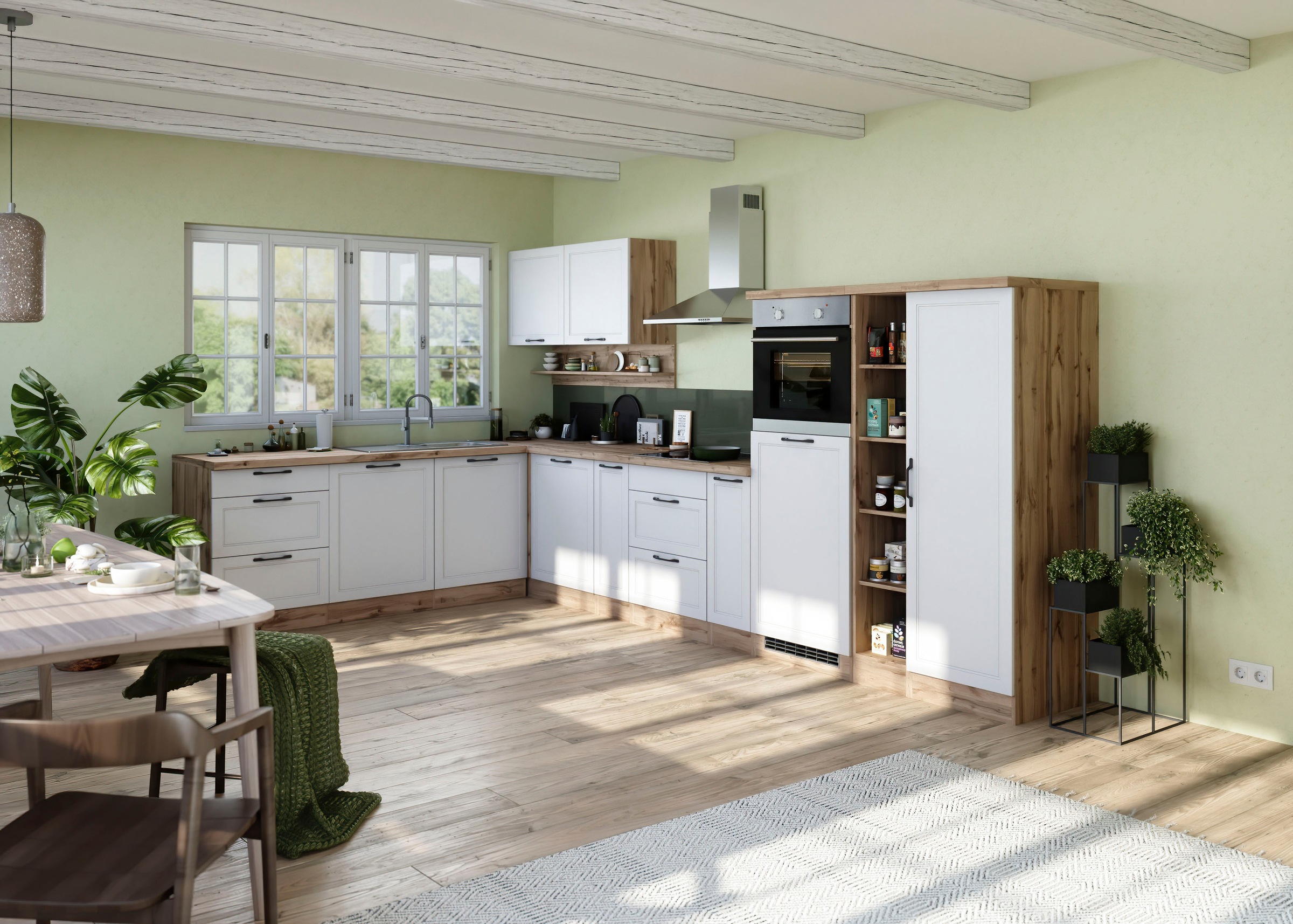 KOCHSTATION Winkelküche »KS-Lana«, Stellbreite 240/380 cm, wahlweise mit E-Geräten