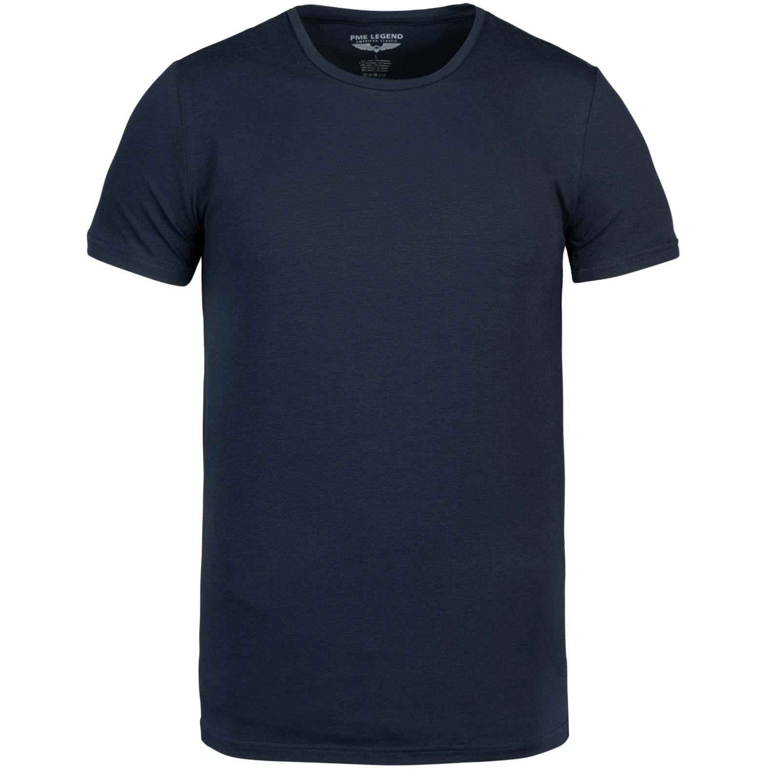 PME LEGEND Herren T-Shirt "PME 2-packbasict-shirt", Gr. S, blau, Jersey, Obermaterial: 95% Baumwolle, 5% Elasthan, unifarben, Shirts