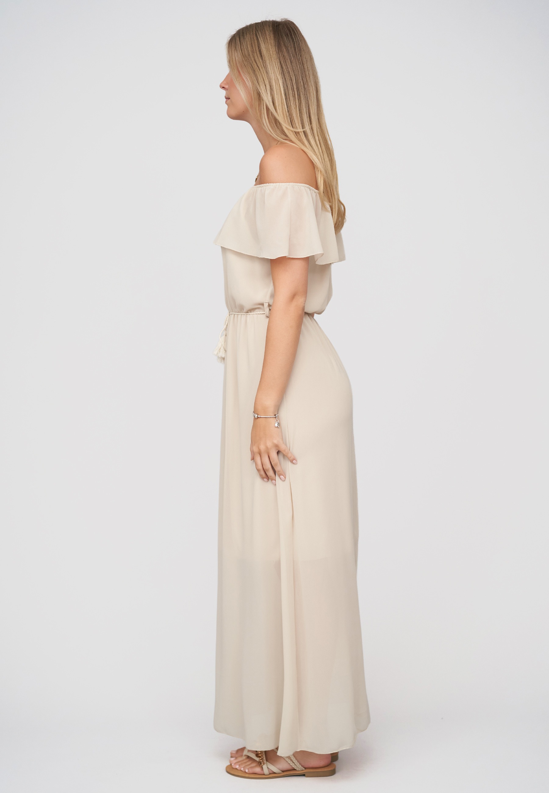 CLOUD 5IVE A-Linien-Kleid »CLOUD 5IVE Offshoulder Maxi Dress« 1 tlg.