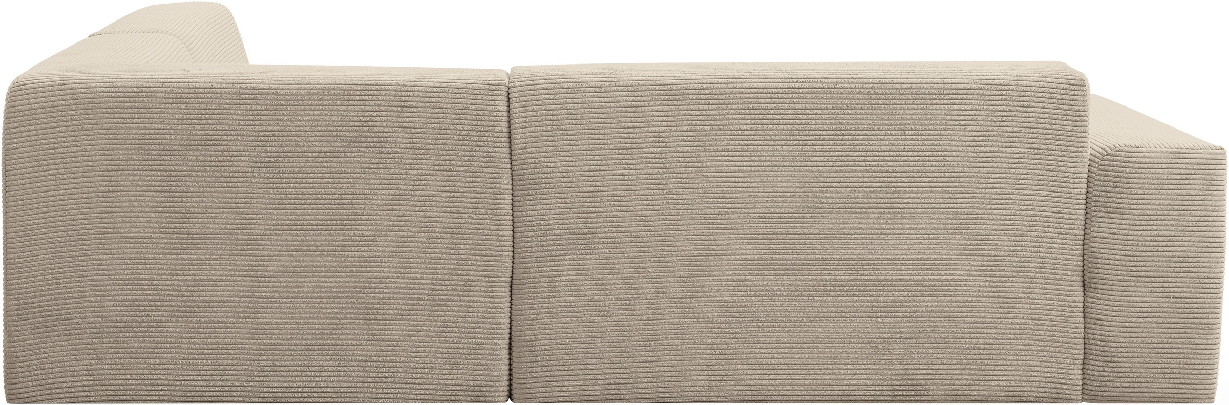 WERK2 Ecksofa »Zeus-M, tolles Sofa mit schönen Details, L-Form«, Curvy Trend Garnitur, urbane Optik, komfortable Wellenunterfederung