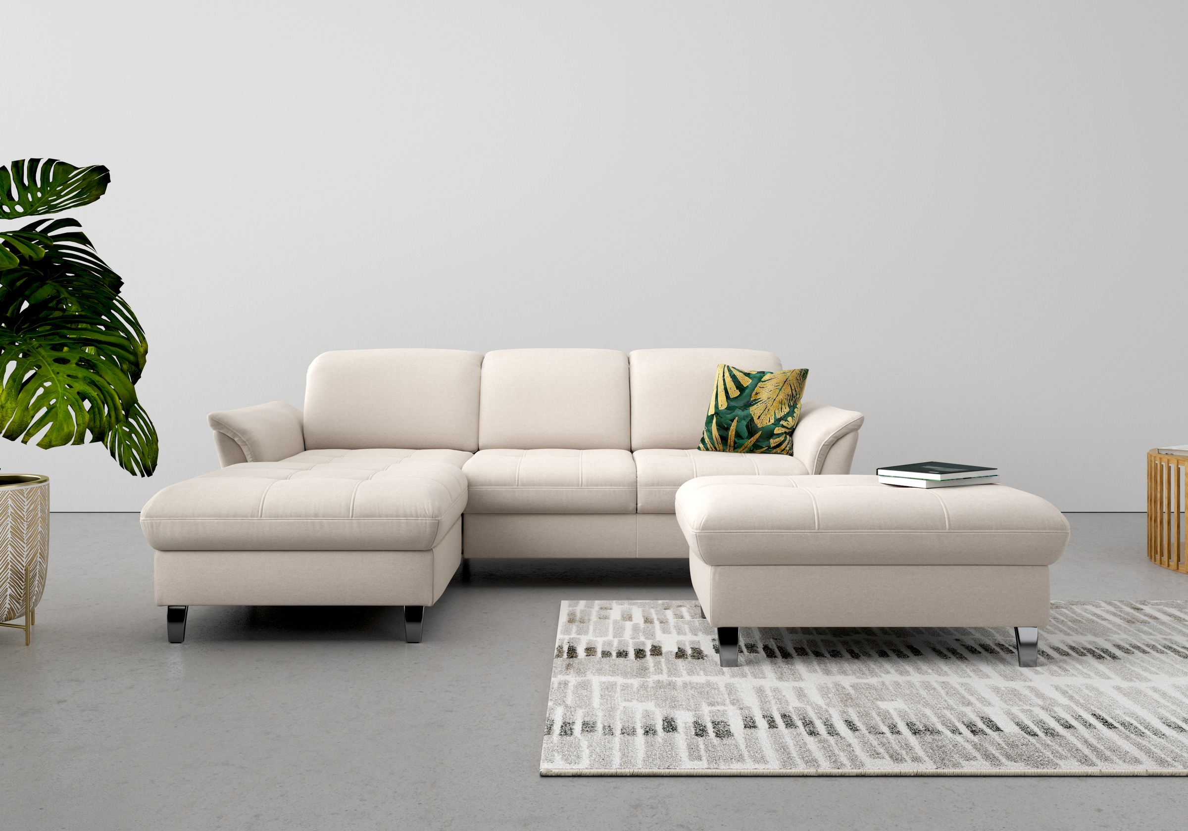 sit&more Ecksofa »Maggiore L-Form«, wahlweise mit Kopfteilverstellung, Bettfunktion und Bettkasten