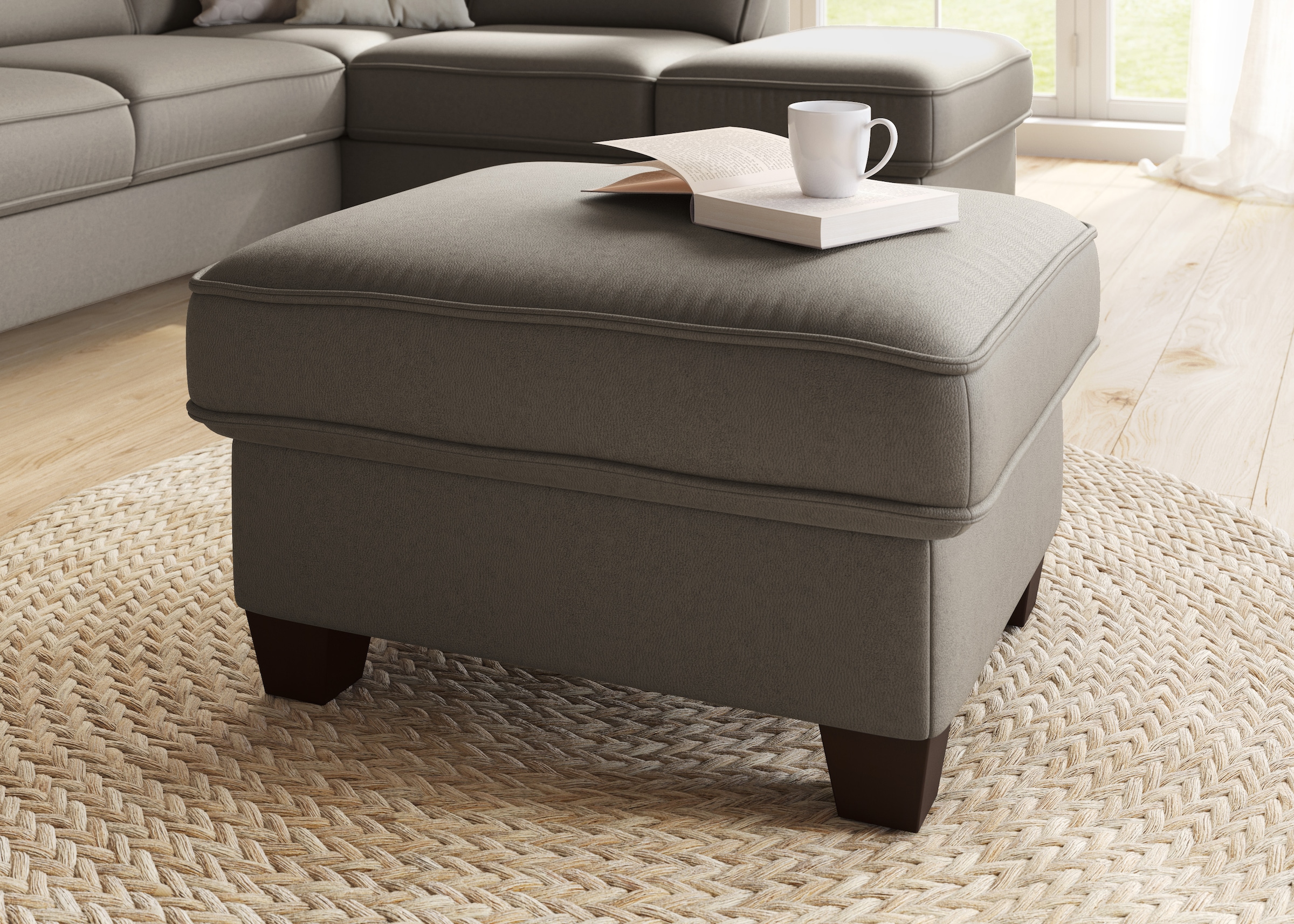 OTTO home Hocker "County" 1 Stk. tlg. mit Federkern und Stauraum, passend zur "County"-Serie