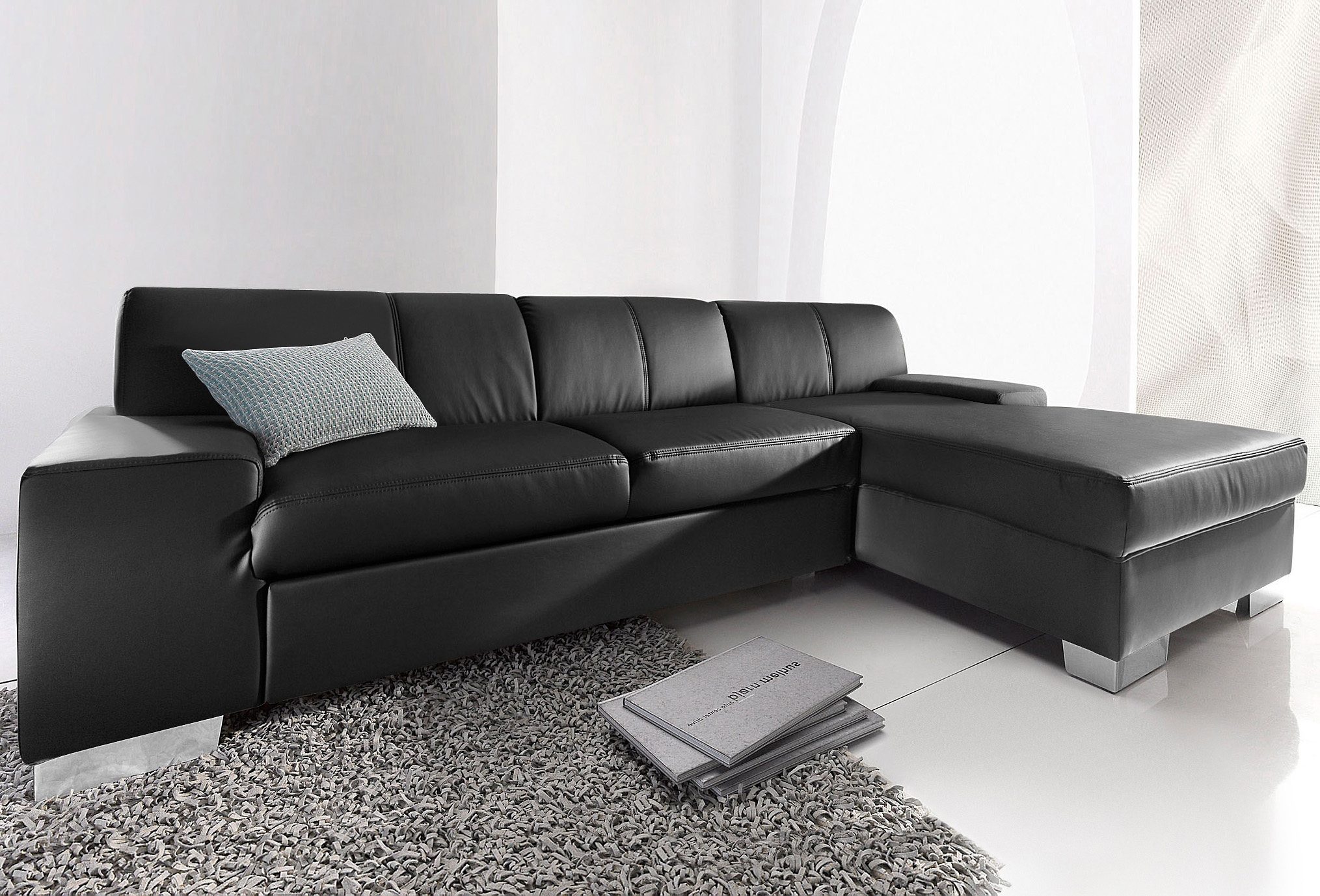 DOMO collection Ecksofa "Star, zeitlose Formensprache, elegante Optik, Breite 248cm, L-Form" wahlweise mit Bettfunktion