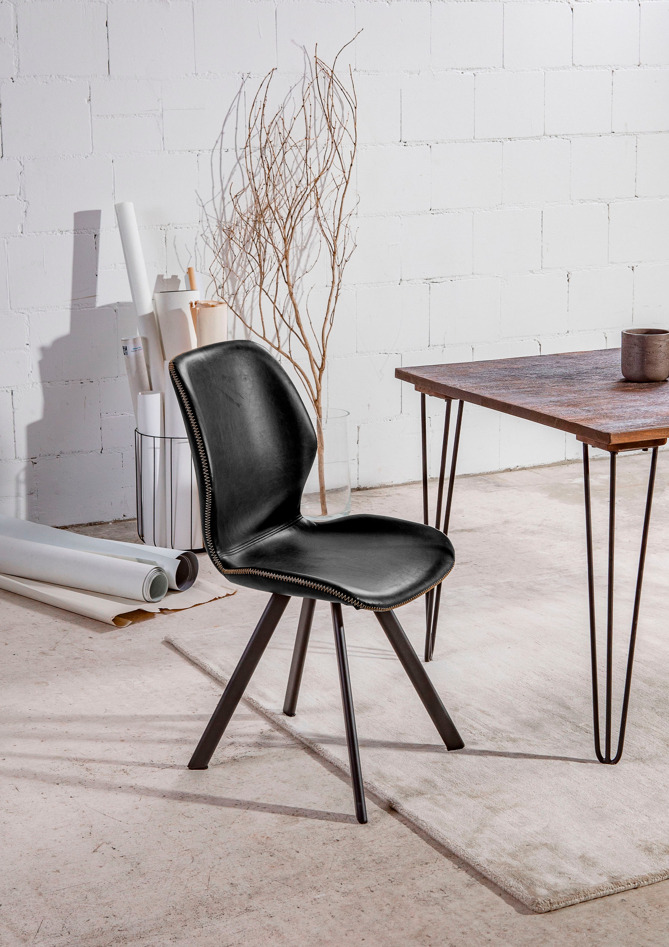 Gutmann Factory Esszimmerstuhl "Chill" (Set) 2 Stk. Kunstleder mit markante günstig online kaufen