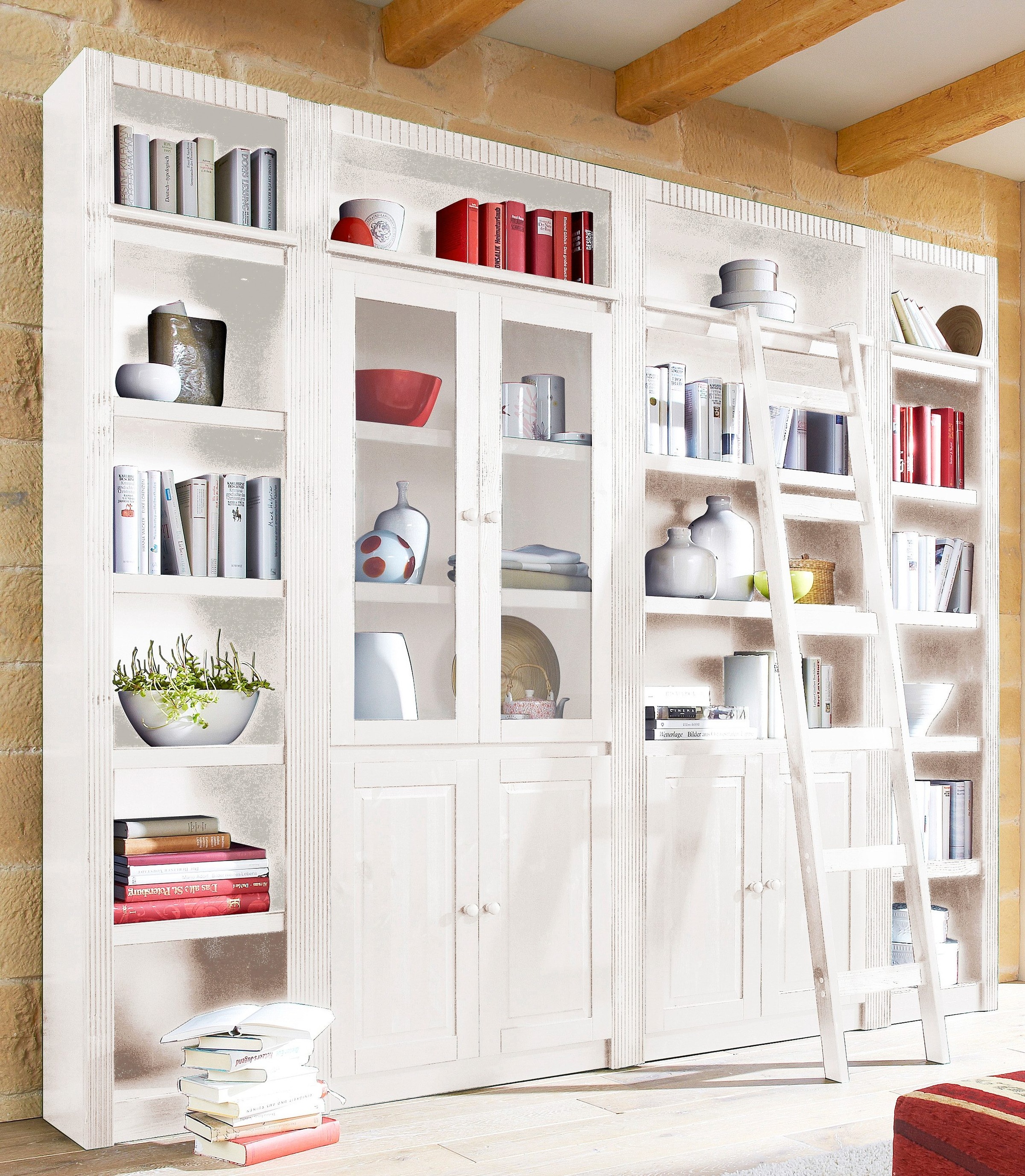 OTTO home Bücherwand "Bergen" aus massivem schönen Kiefernholz, Breite 255 günstig online kaufen