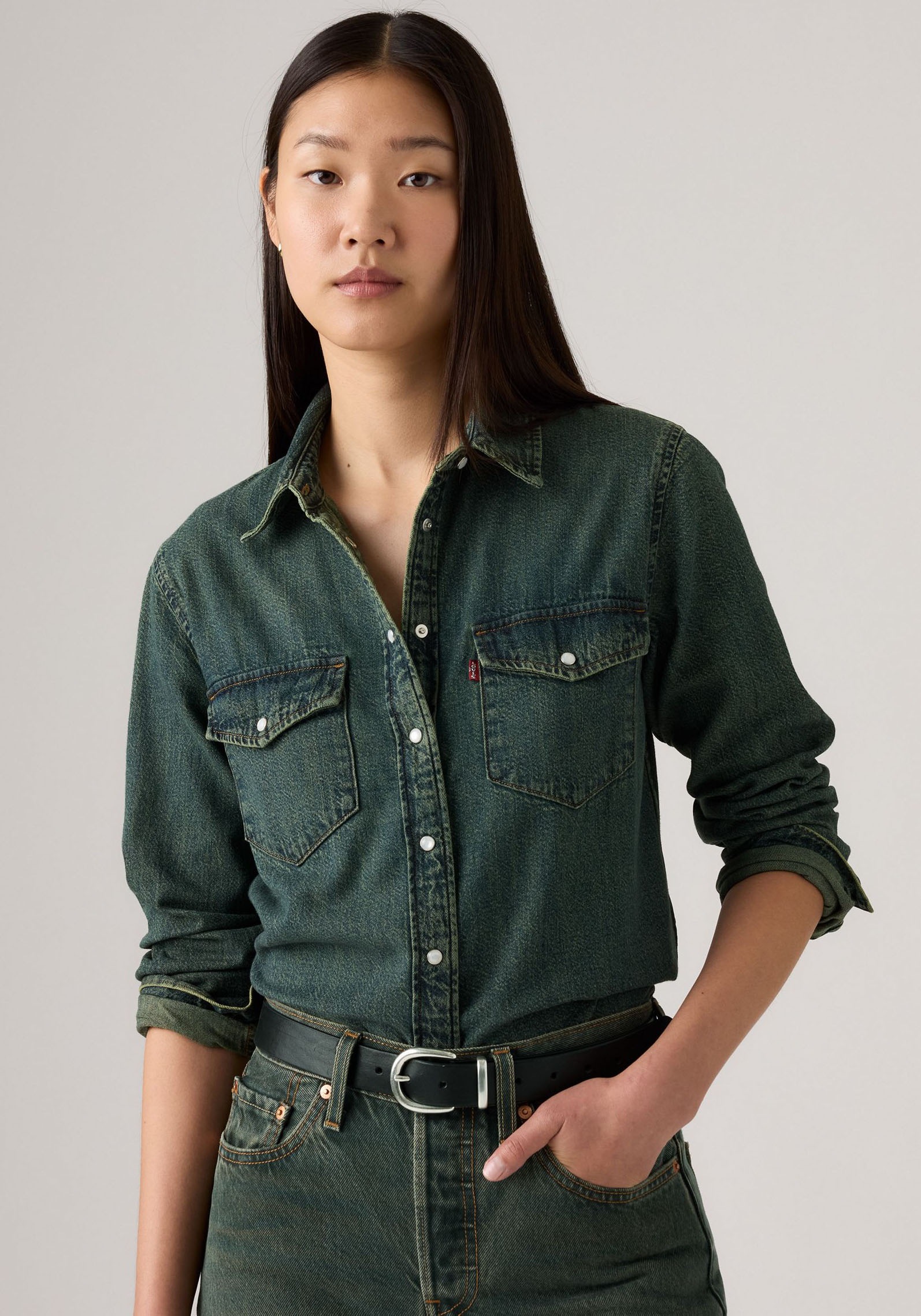 Levis Jeansbluse "ESSENTIAL WESTERN" mit Brusttaschen mit Druckknöpfen günstig online kaufen