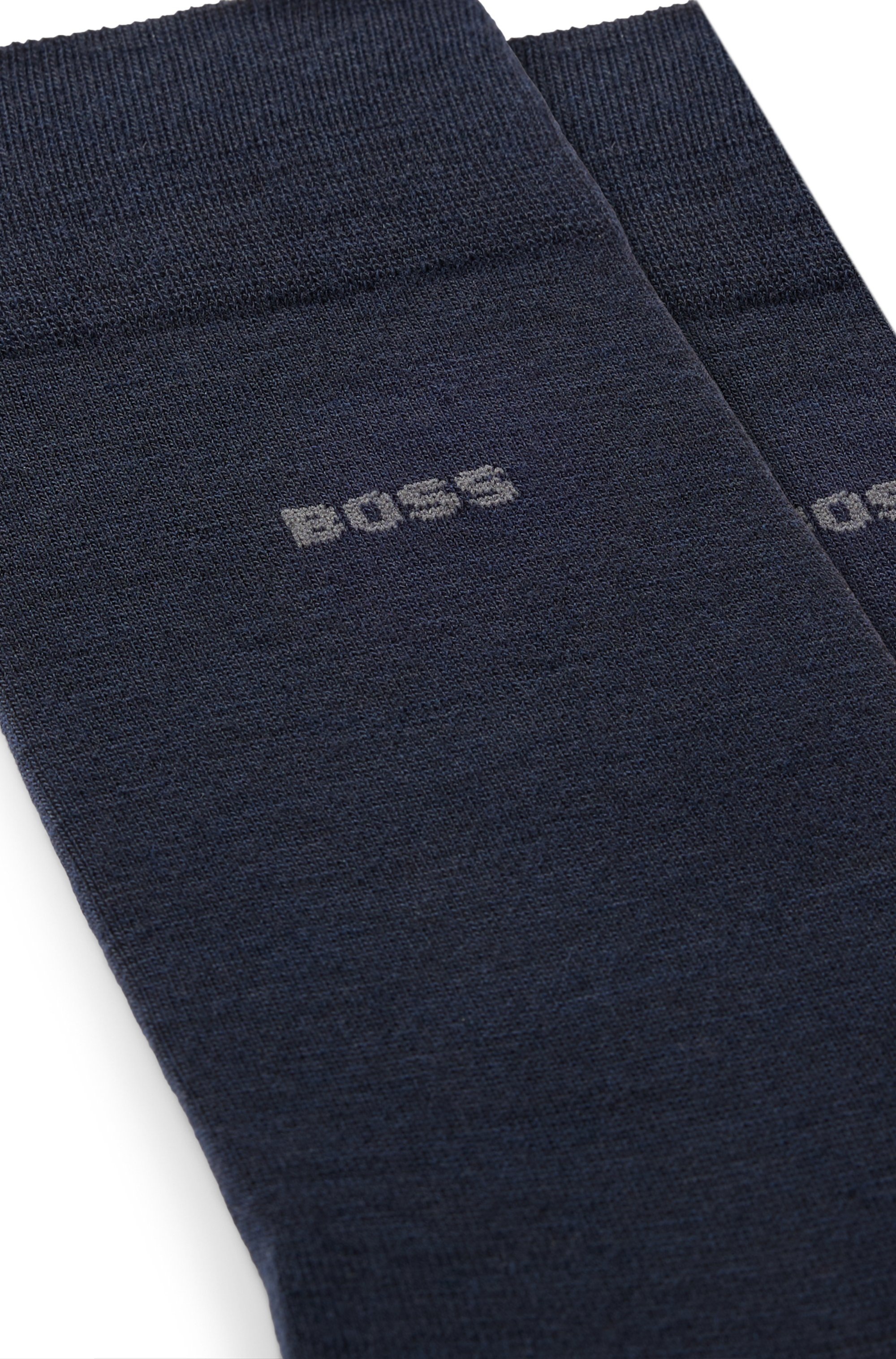 BOSS Socken »2P RS Uni WO« Packung, 2 Paar tlg. mit eingesticktem Markenlogo, Woll-Mix
