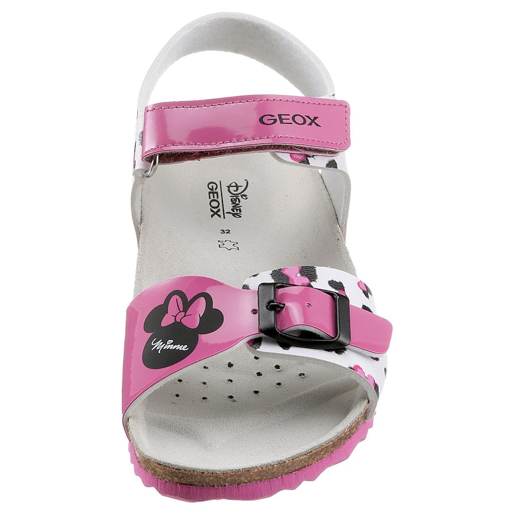 Schuhe Mädchenschuhe Geox Kids Sandale »J ADRIEL GIRL«, mit zusätzlichem Klettverschluss weiß-fuchsia-leo