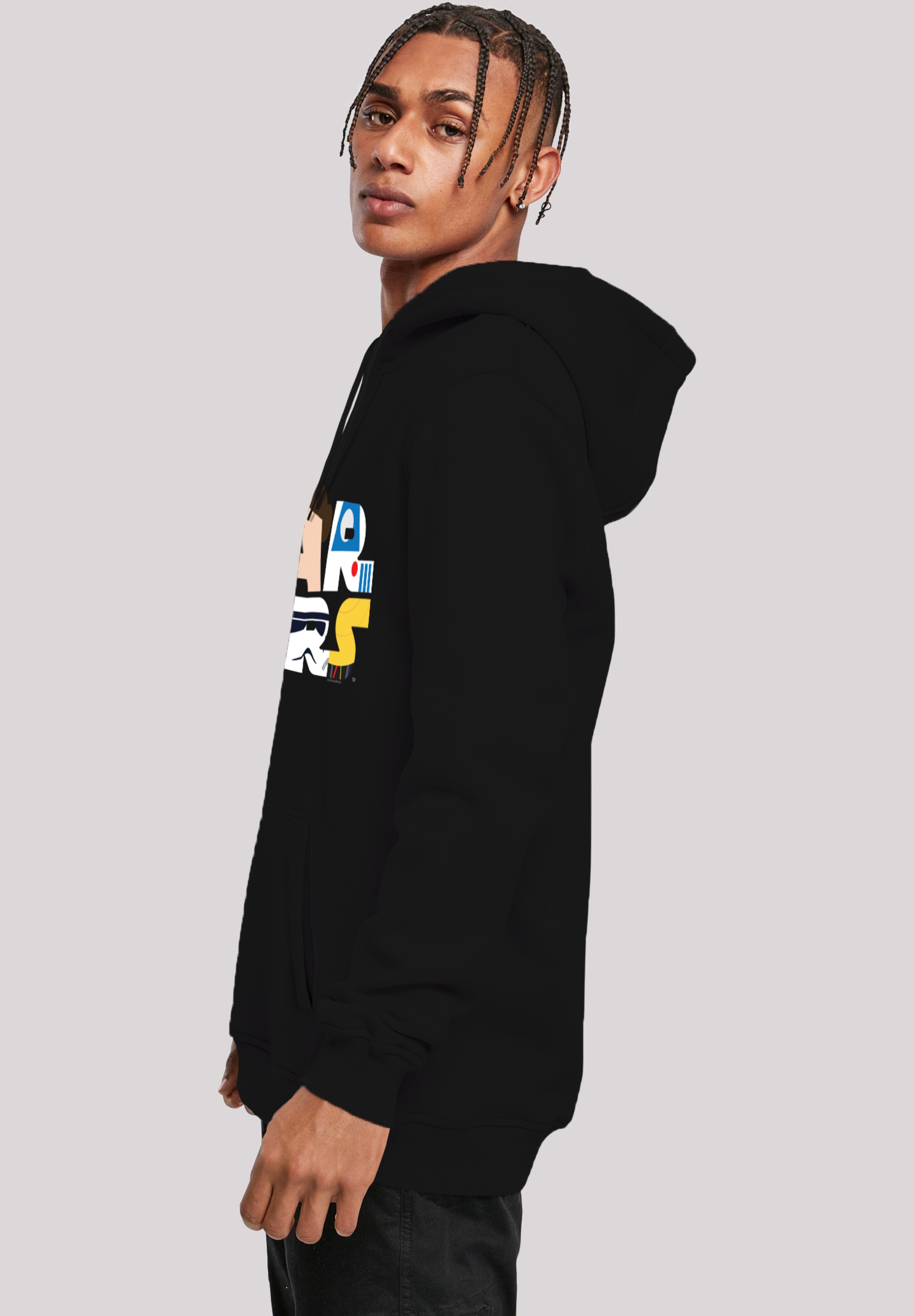 F4NT4STIC Rundhalspullover »F4NT4STIC Herren Star Wars Character Logo with Heavy Hoody«, (1 tlg.)