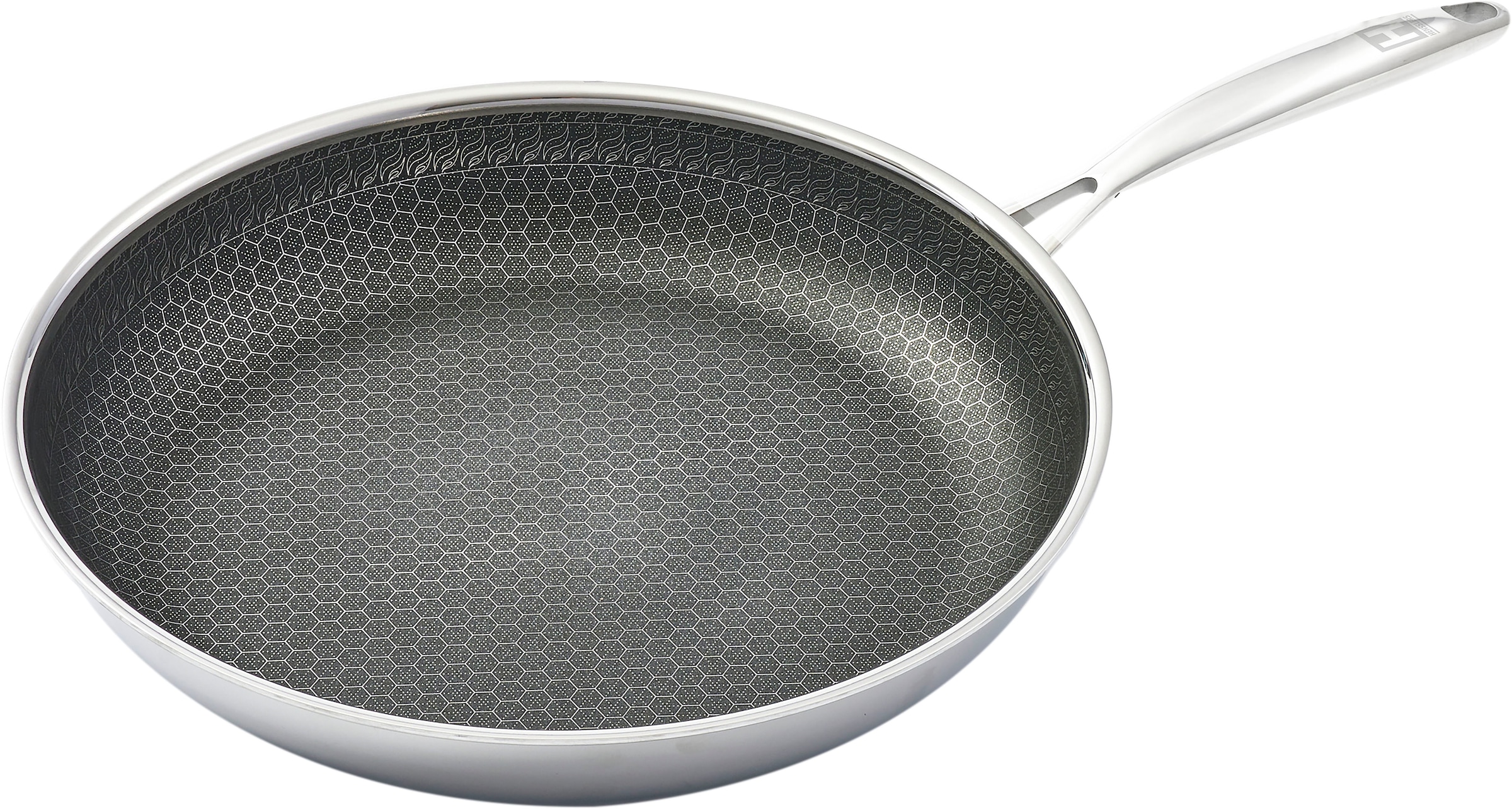 HENSSLERS Bratpfanne Edelstahl 1 Stk. tlg. 3-Schicht Material, Wabenstruktu günstig online kaufen