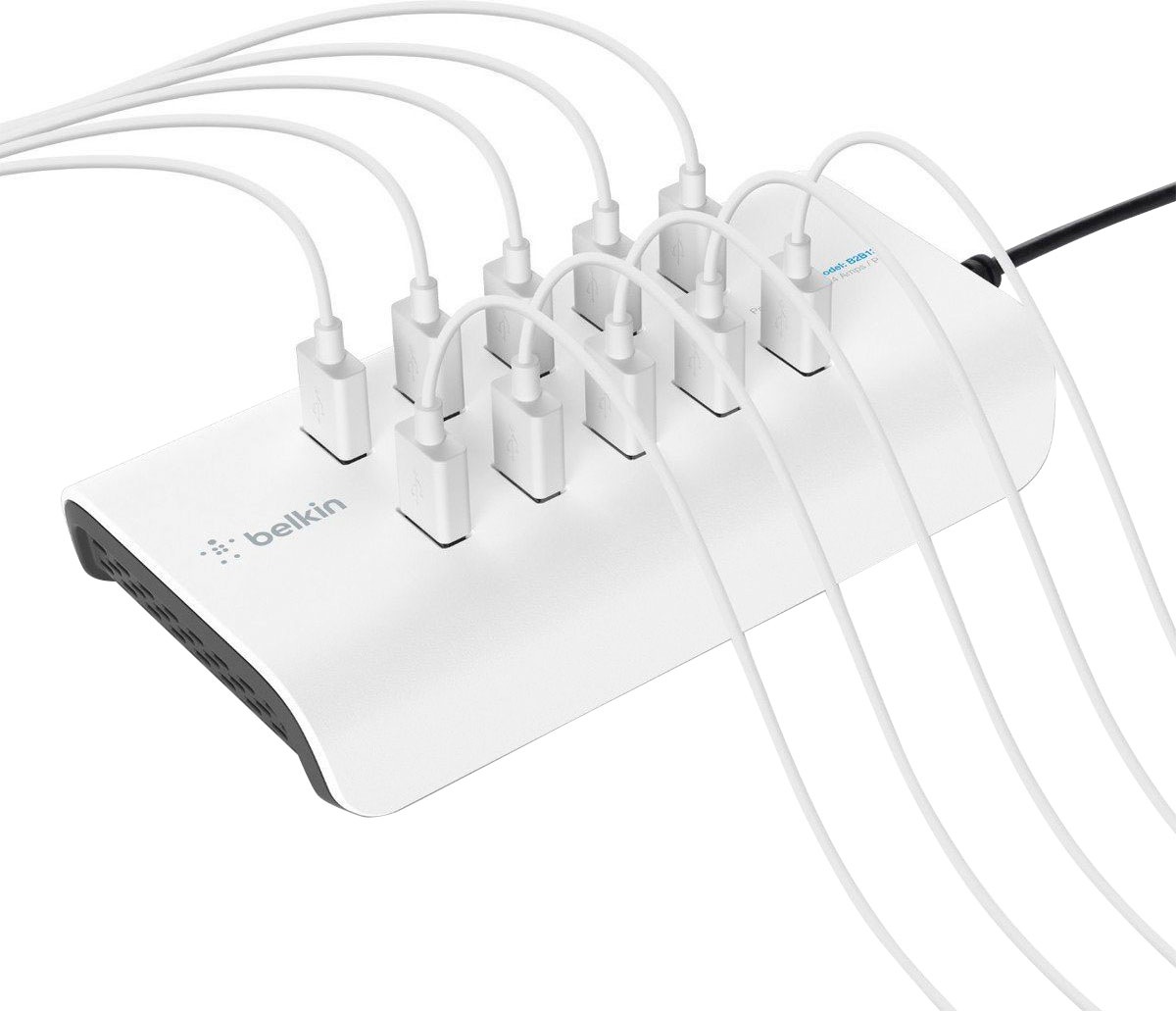 Belkin USB-Ladegerät »10-Port USB-Ladestation,120W, 2,4A pro Port«, 2400 mA, Regionale Steckersets für die USA, Großbritannien, Europa und Asien