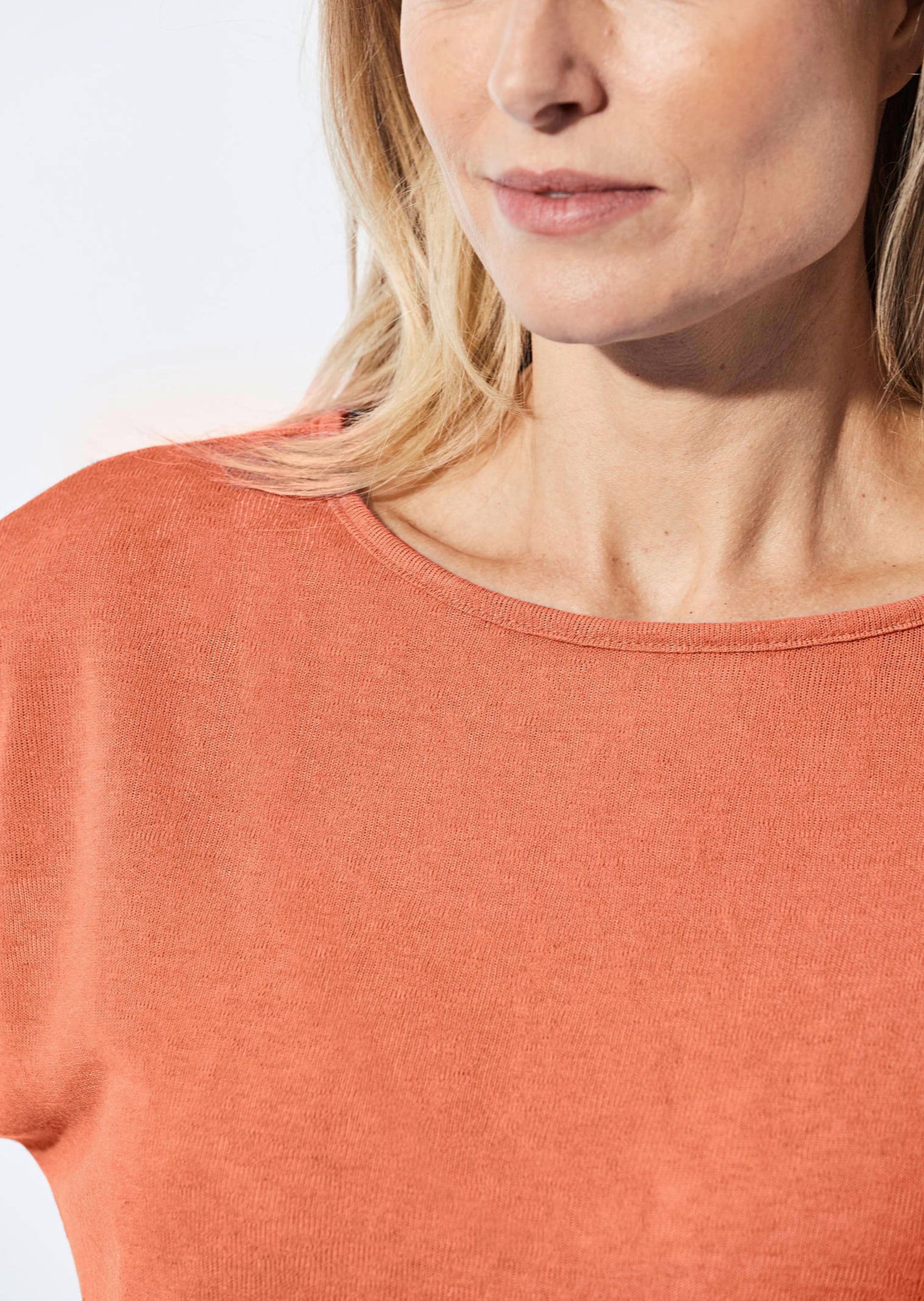 GOLDNER Kurzarmshirt »Shirt Shirt in Leinenoptik«